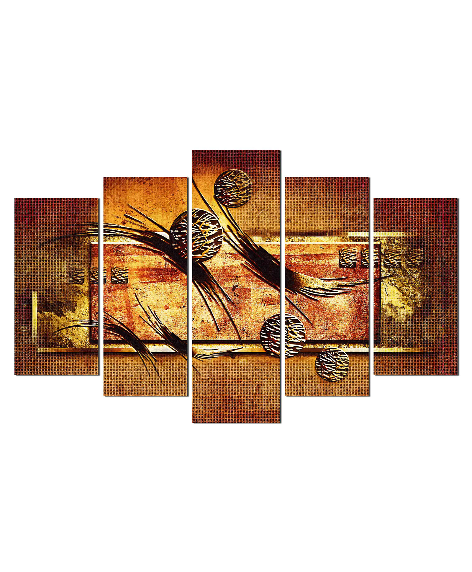WENS Modern Art 5 Pieces Laminated Wall Panels  -Multicolor-image-14