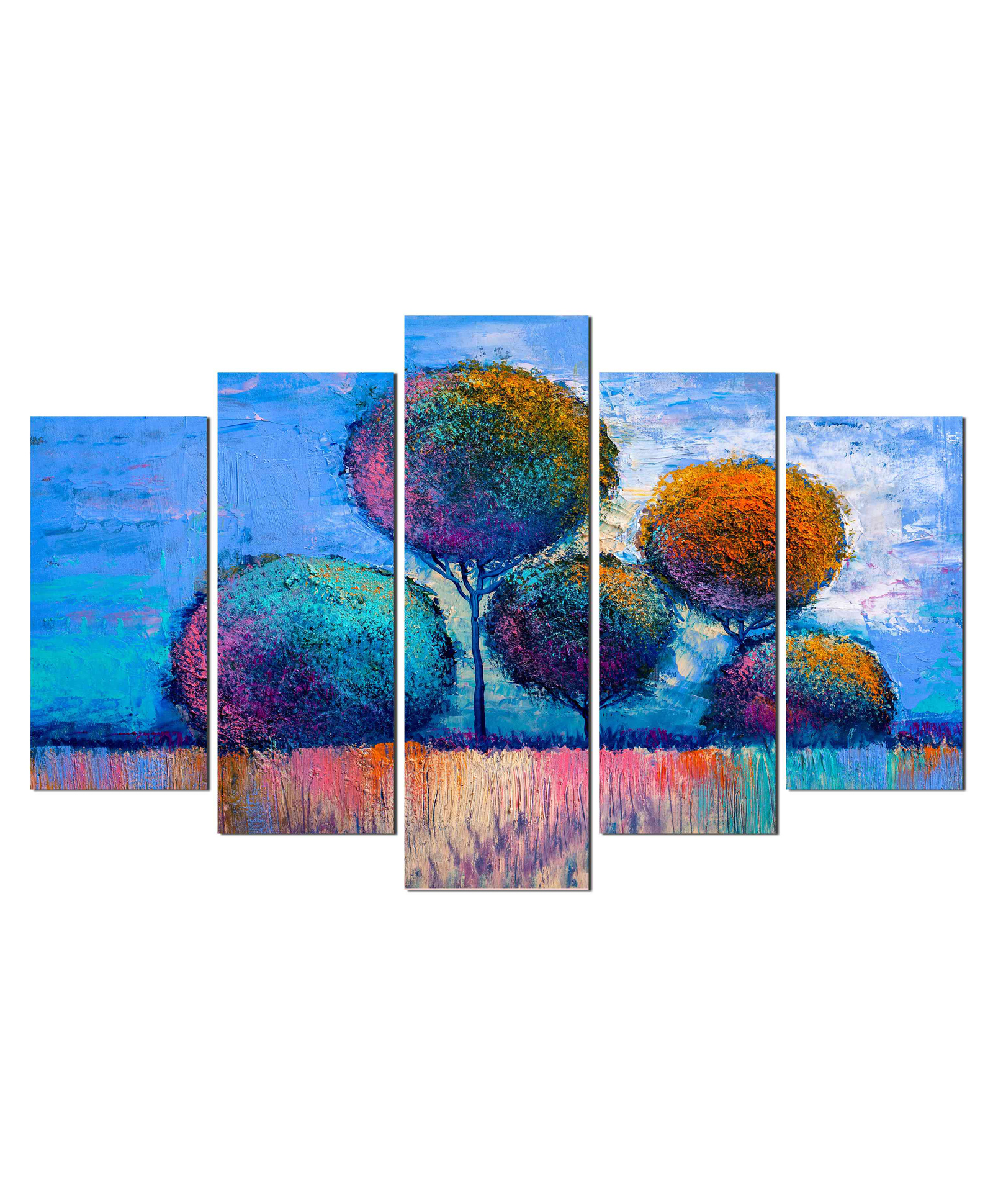WENS Nature's Beauty 5 Pieces Laminated Wall Art Panels  -Multicolor-picture-18