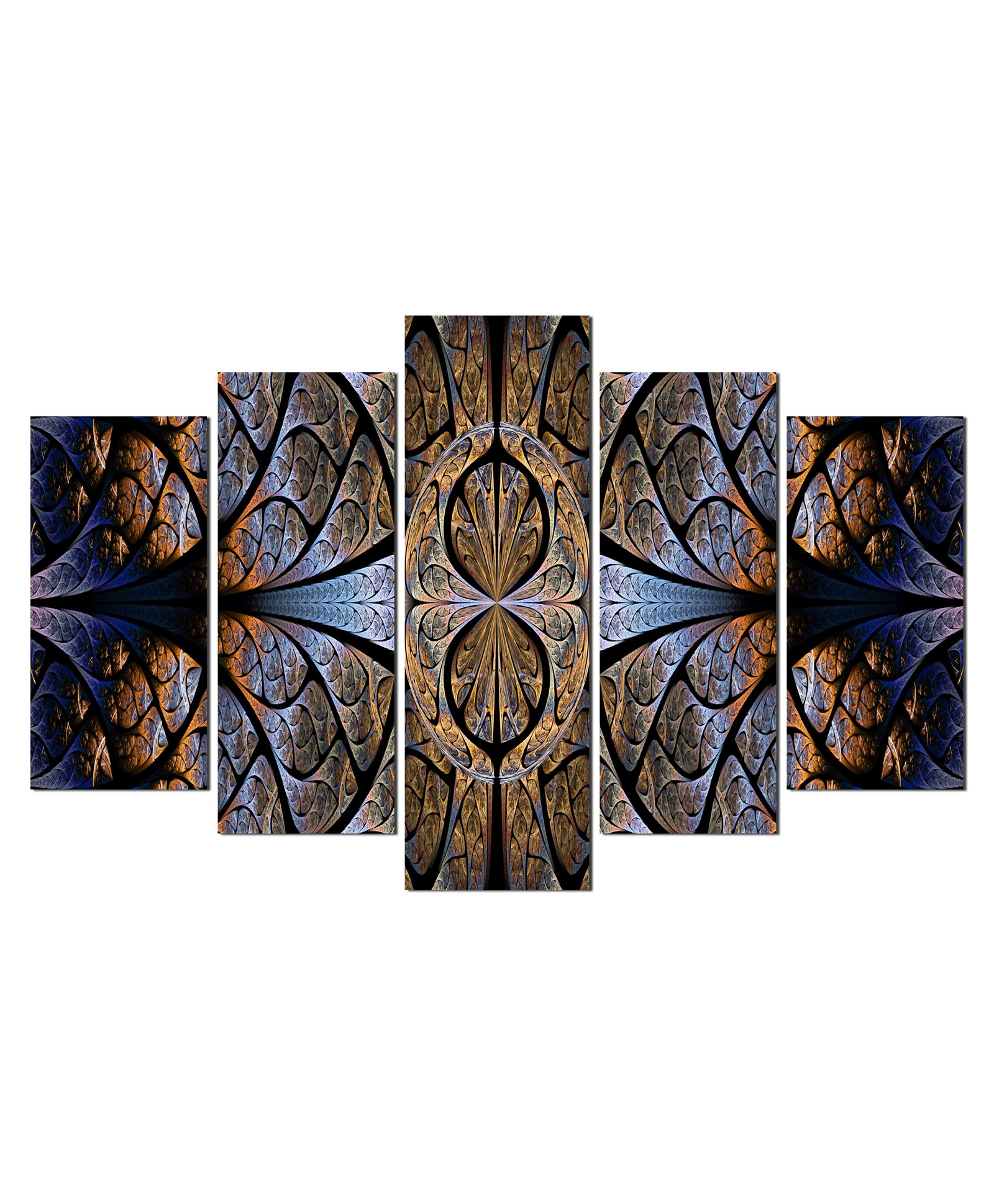 WENS Modern Art 5 Pieces Laminated Wall Panels  -Multicolor-image-31