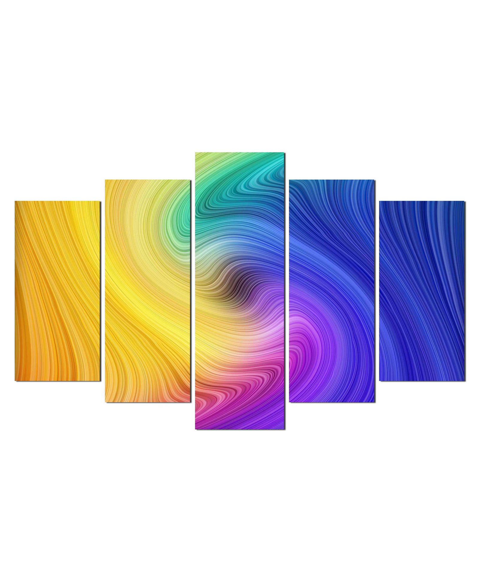 WENS Abstract Art 5 Pieces Laminated Wall Panels  -Multicolor-image-33
