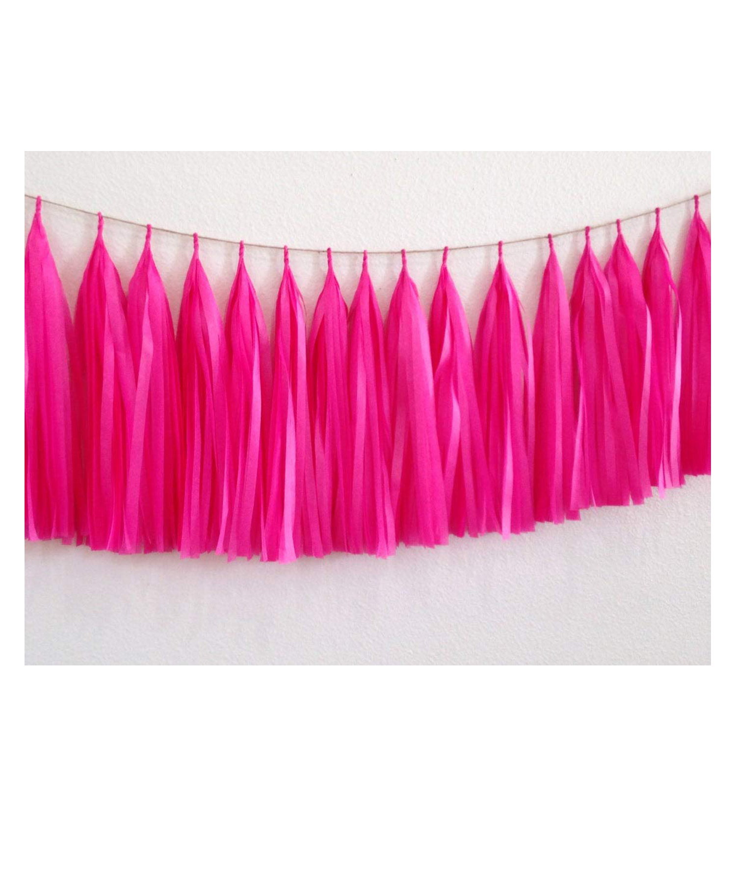 AMFIN Party Decorative Paper Tassels Garland for Home Wall Decor Hanging Decoration Supplies Pack of 2 - Pink-image-3