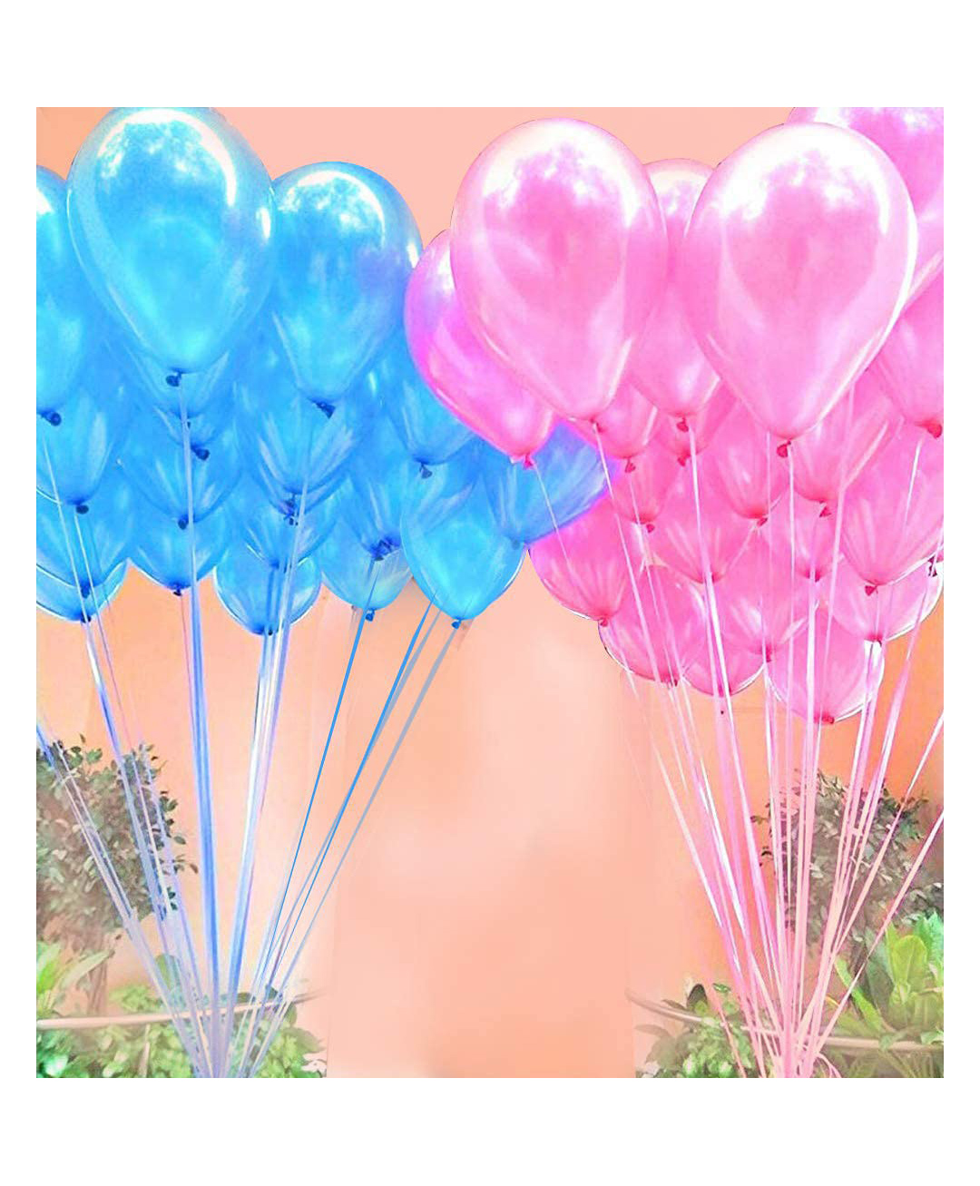 AMFIN Metallic Balloons Blue and Pink - Pack of 50-image-6