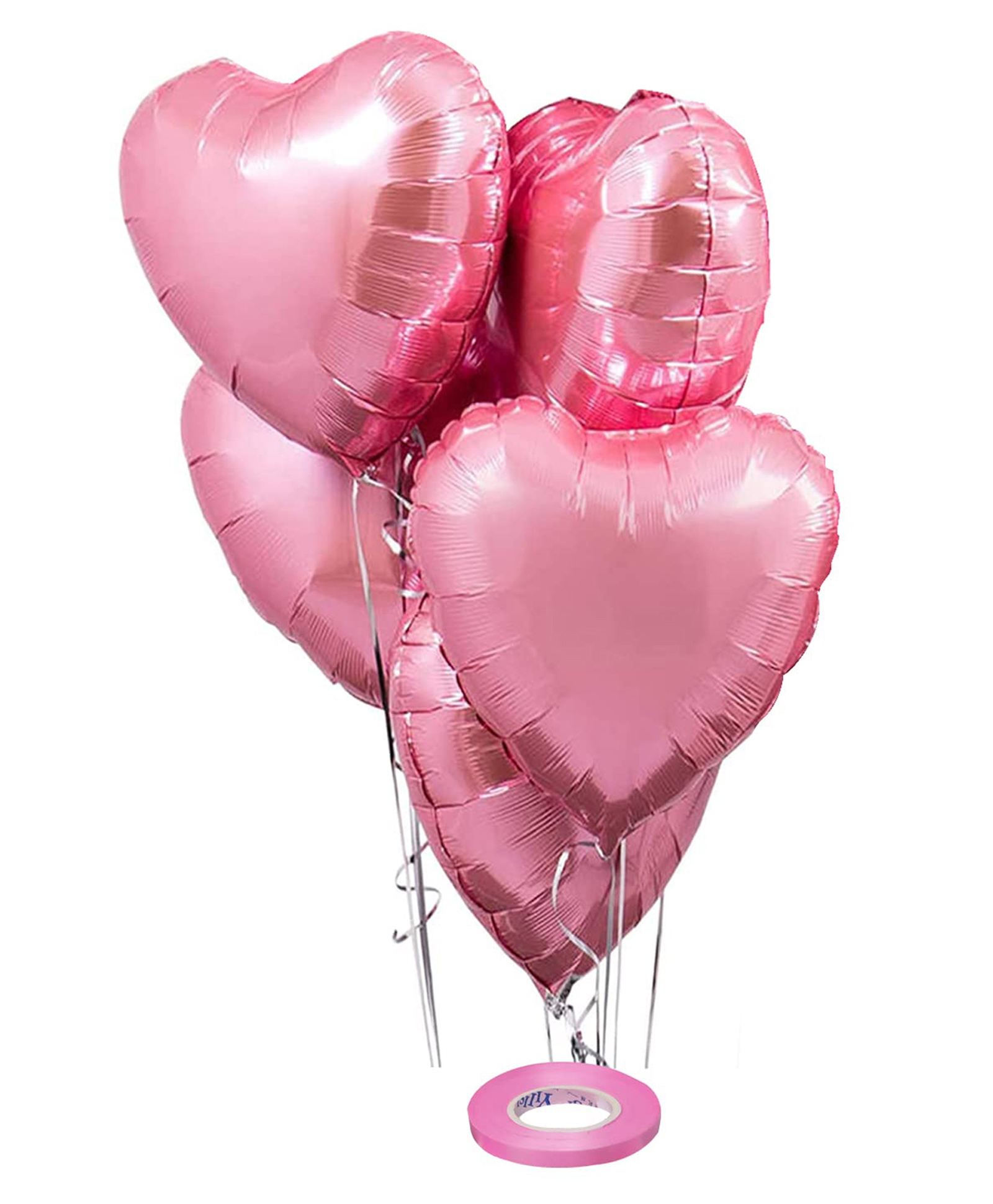 AMFIN Heart Shaped Foil Balloons Pink - Pack of 5-picture-20