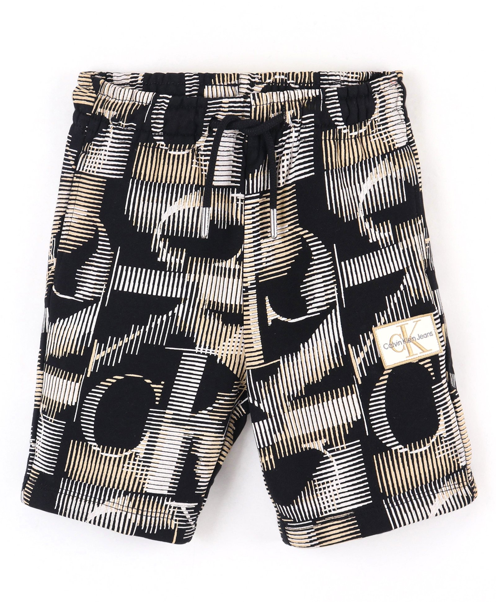 Calvin Klein Organic Cotton Shorts Logo Printed - Black-picture-12