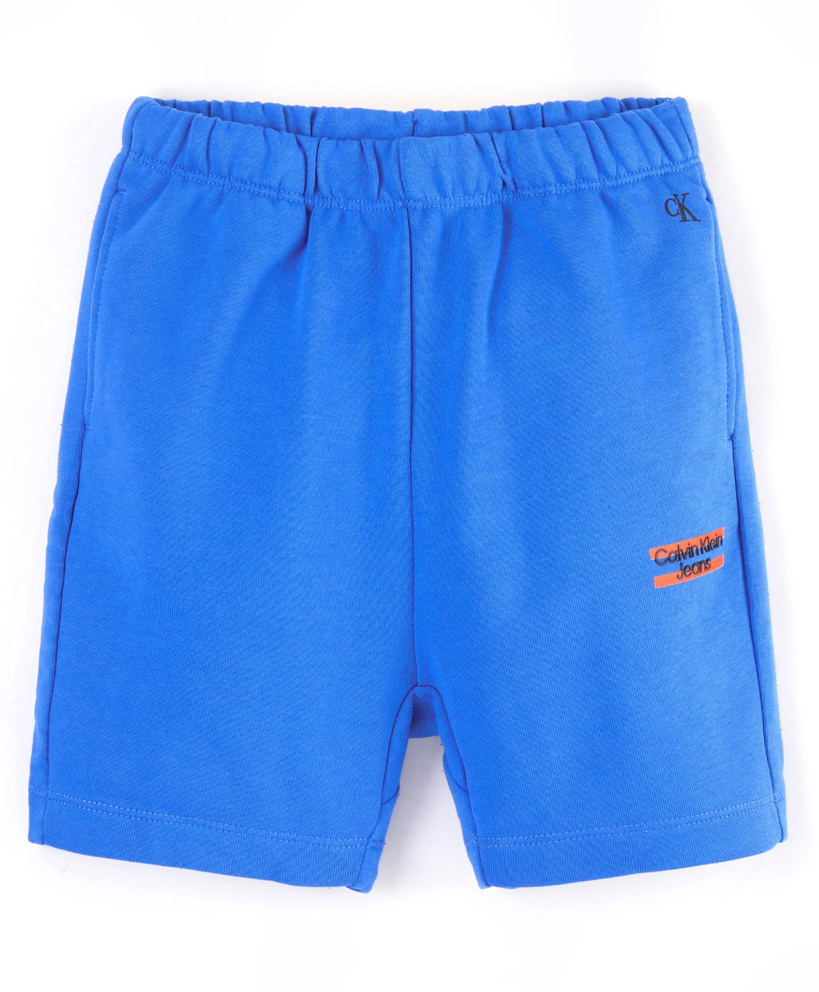 Calvin Klein Organic Cotton Knit Shorts Logo Print - Blue-picture-15