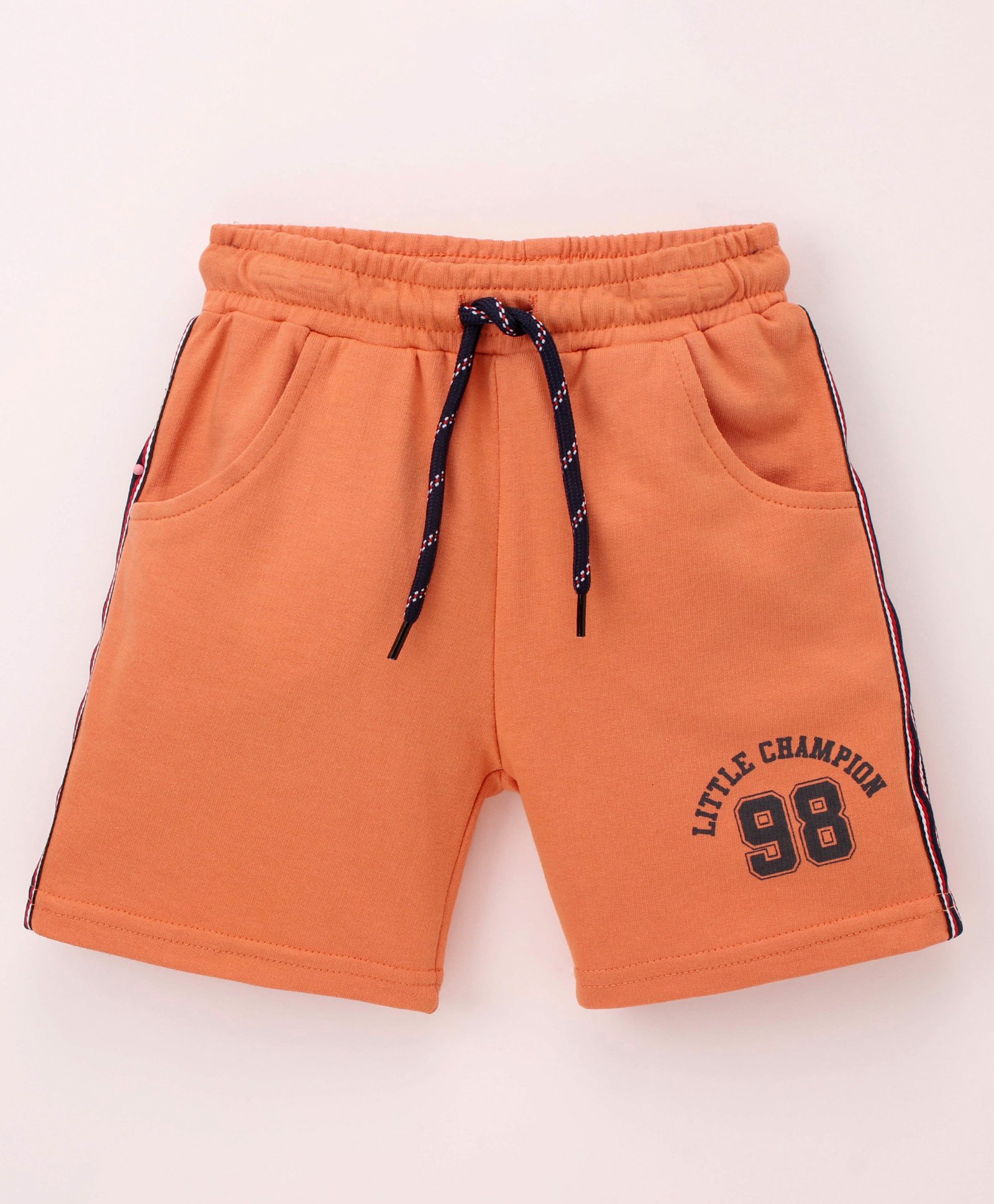 ToffyHoue Knee Length Shorts Text Print - Orange-image-38
