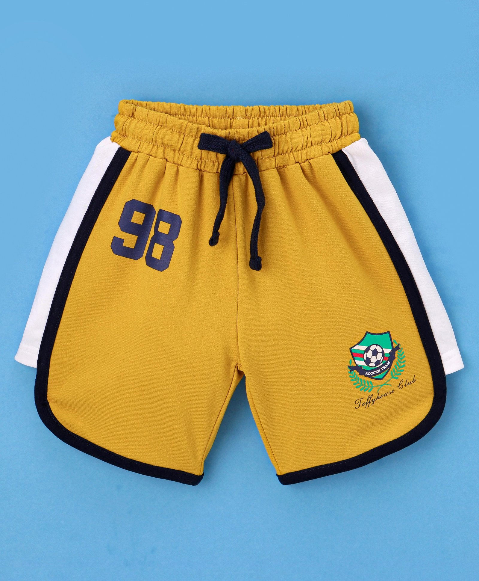 ToffyHoue Knee Length Shorts Number Print - Yellow-image-13