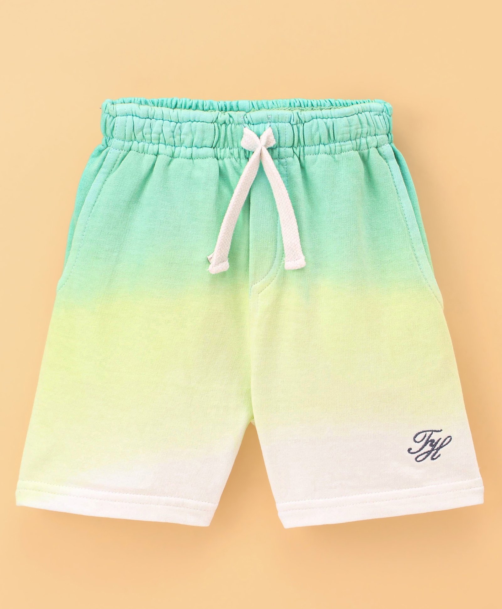 toffyhouse ToffyHoue Knee Length Shorts Dye Print - Green & White-picture-28