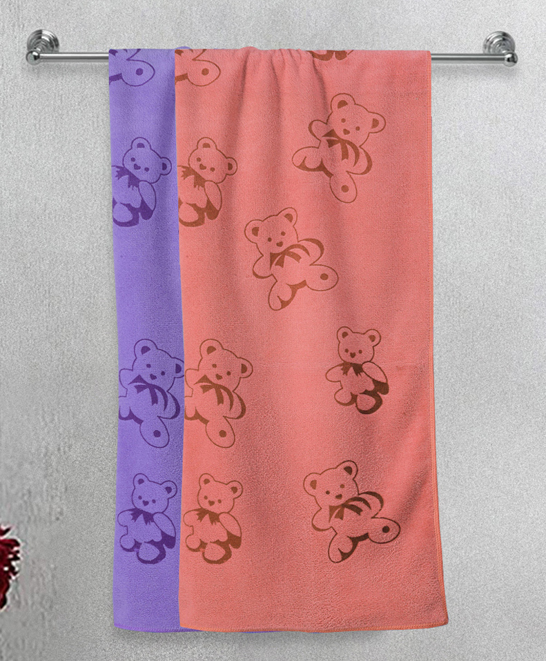 FABINALIV Kids Bath Towels Cotton Cartoon Pack of 2  Multicolor-picture-21
