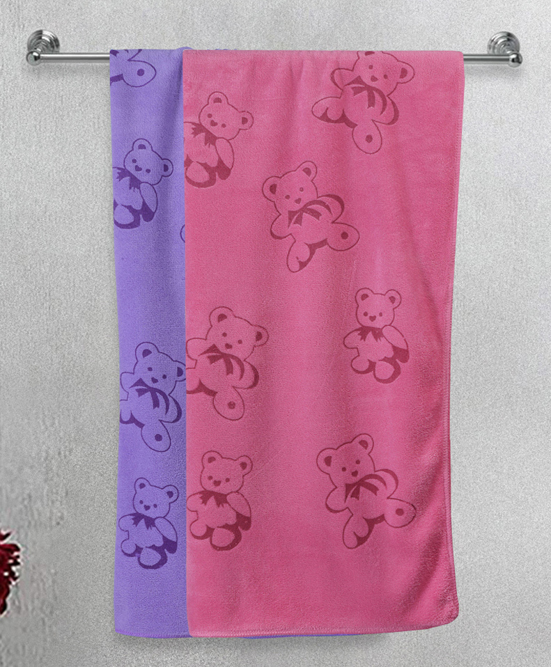 FABINALIV Kids Bath Towels Cotton Cartoon Pack of 2  Multicolor-picture-10
