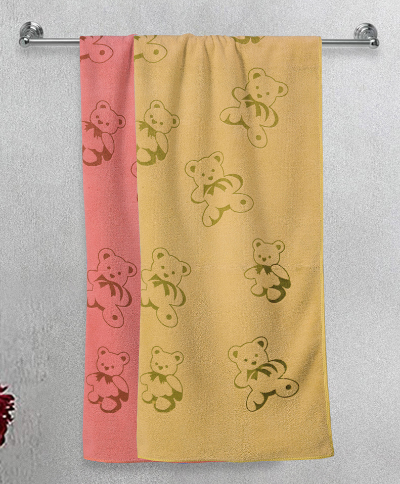 FABINALIV Kids Bath Towels Cotton Cartoon Pack of 2  Multicolor-picture-16