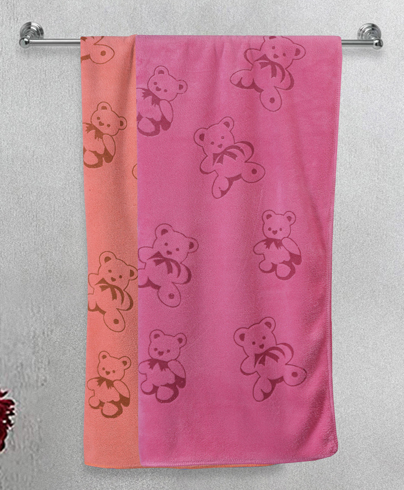 FABINALIV Kids Bath Towels Cotton Cartoon Pack of 2  Multicolor-picture-15