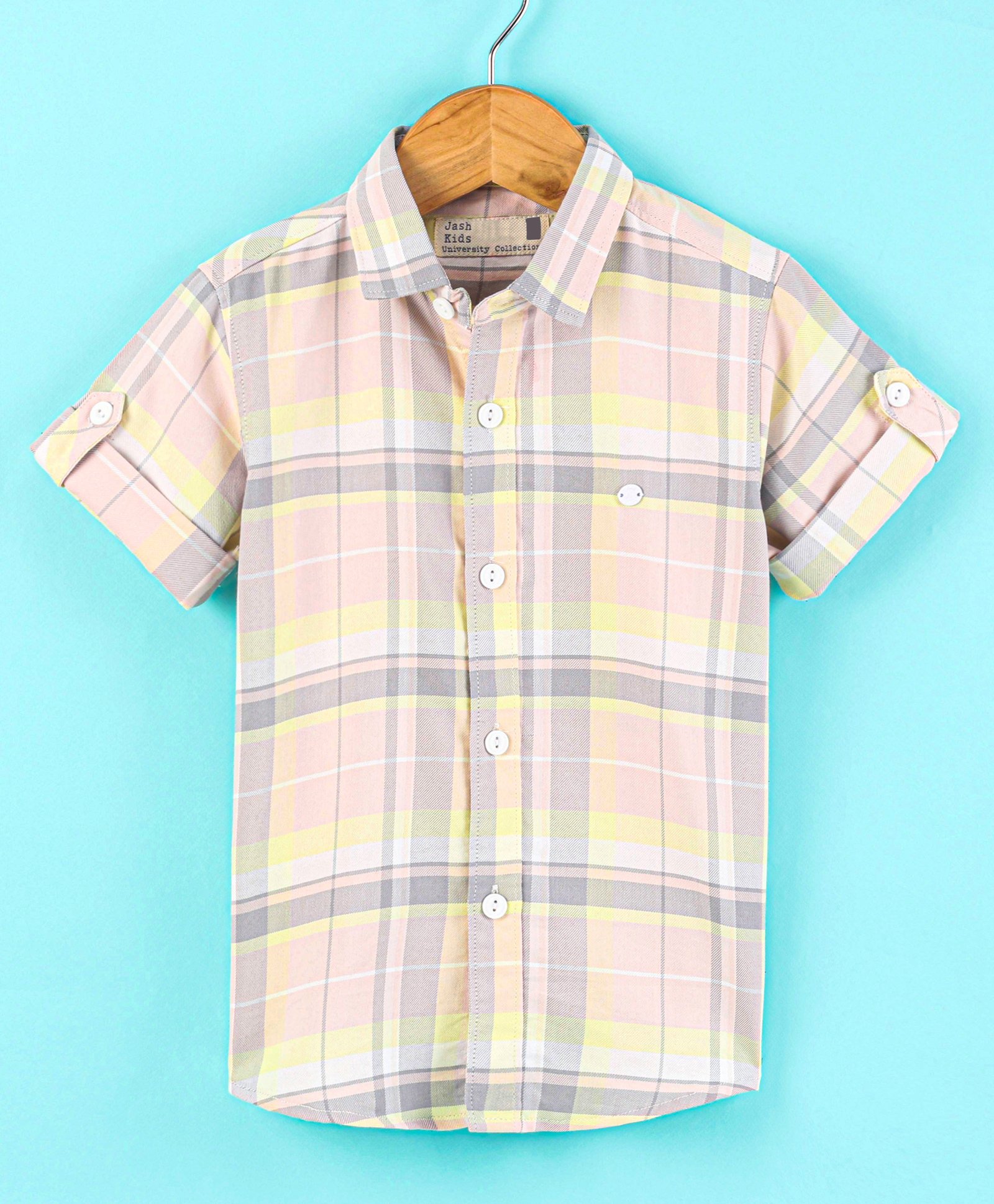 Jash Kids Half Sleeves Shirt Striped - Pink-picture-29