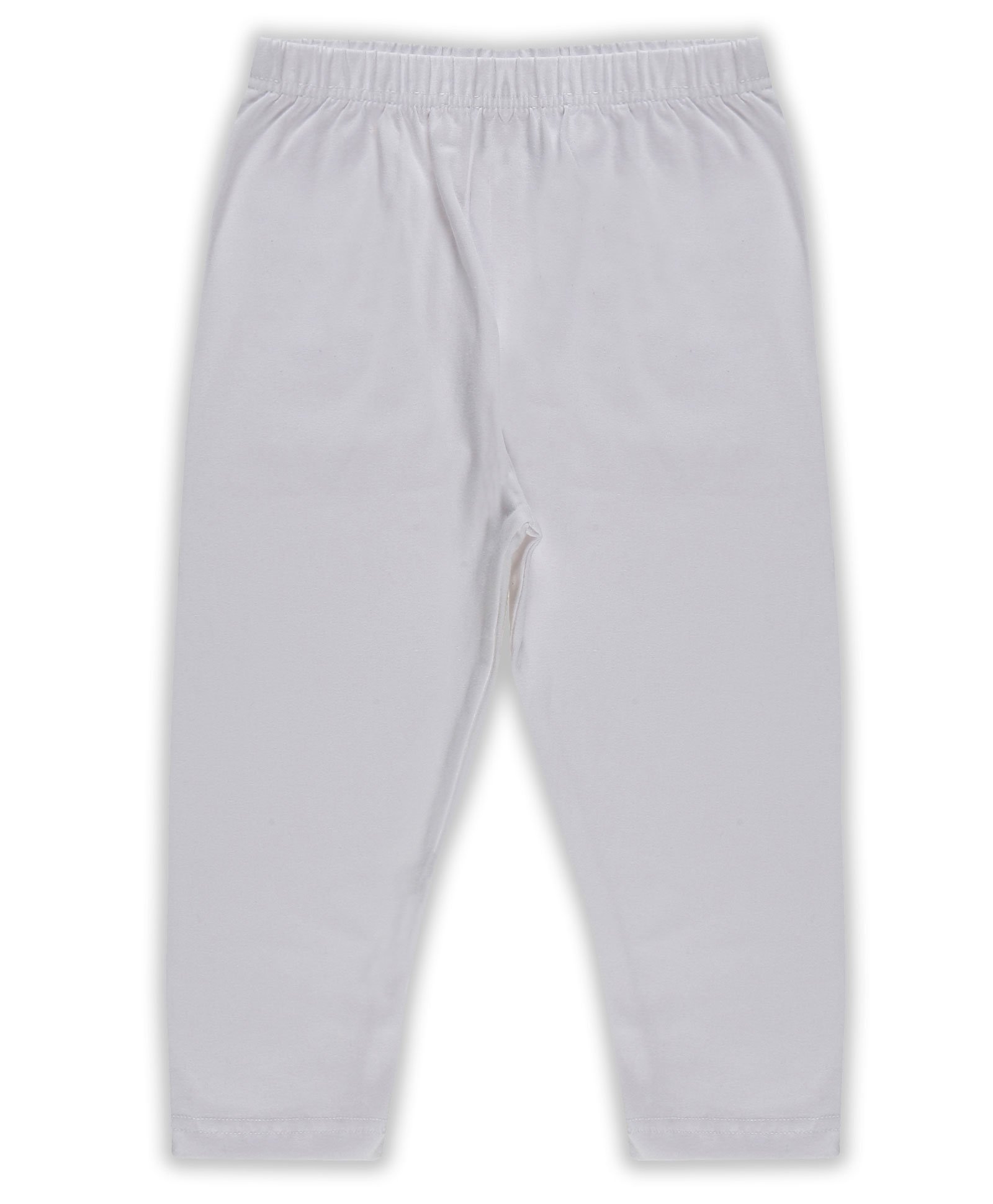 Kiddopanti Solid Capri Legging - White-picture-28