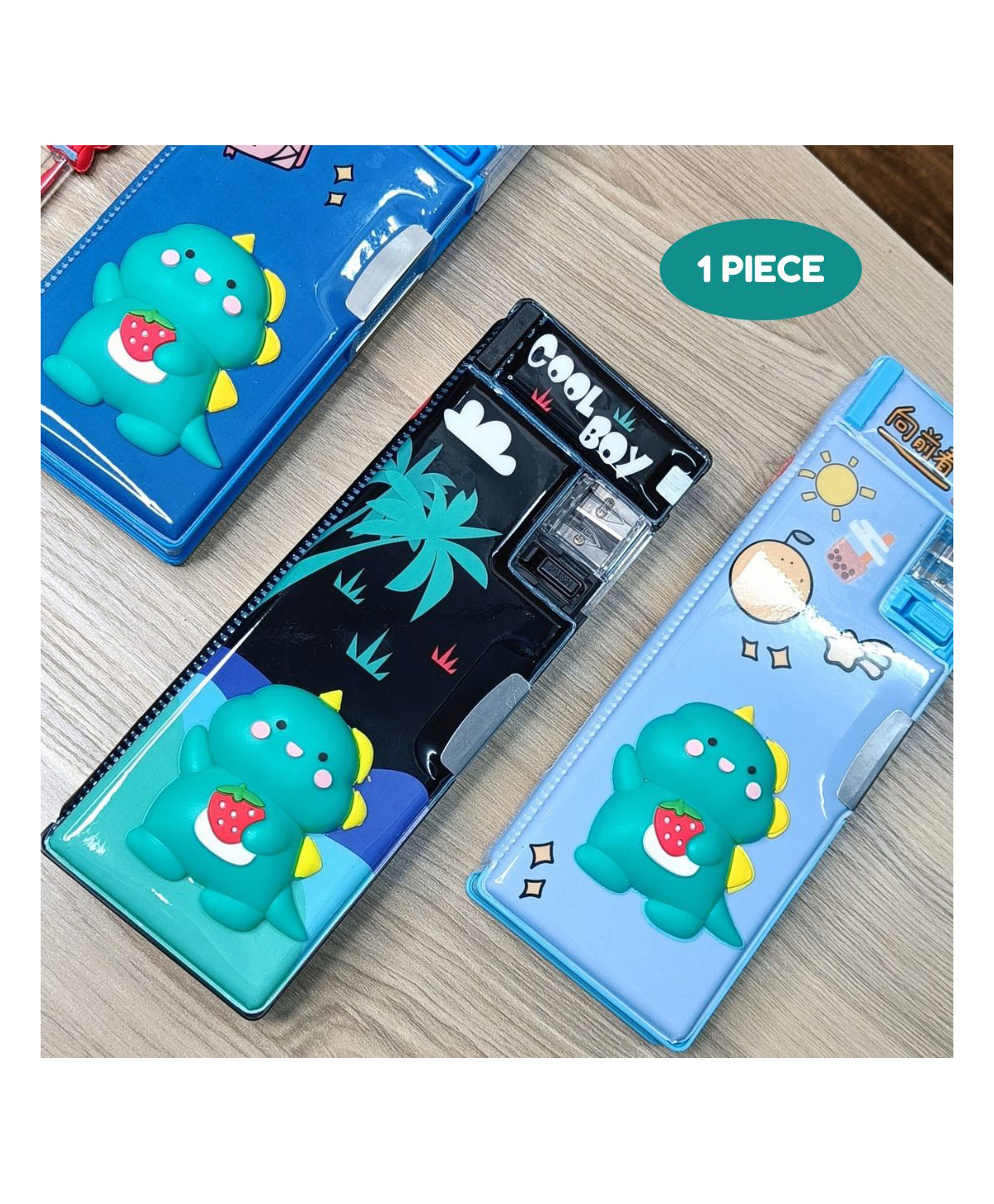 Puchku Dinosaur Squishy Pencil Box (Color May Vary)-image-38