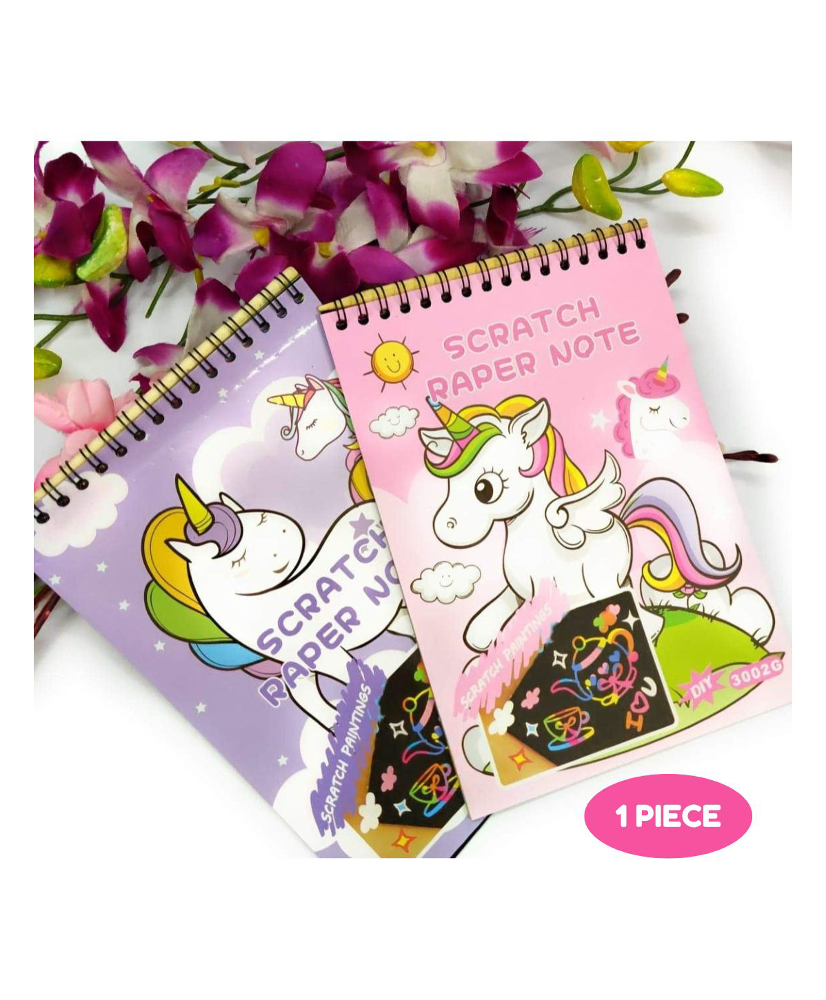Puchku Unicorn Scratch Book For Kids 1 Pc - Multicolor-picture-18