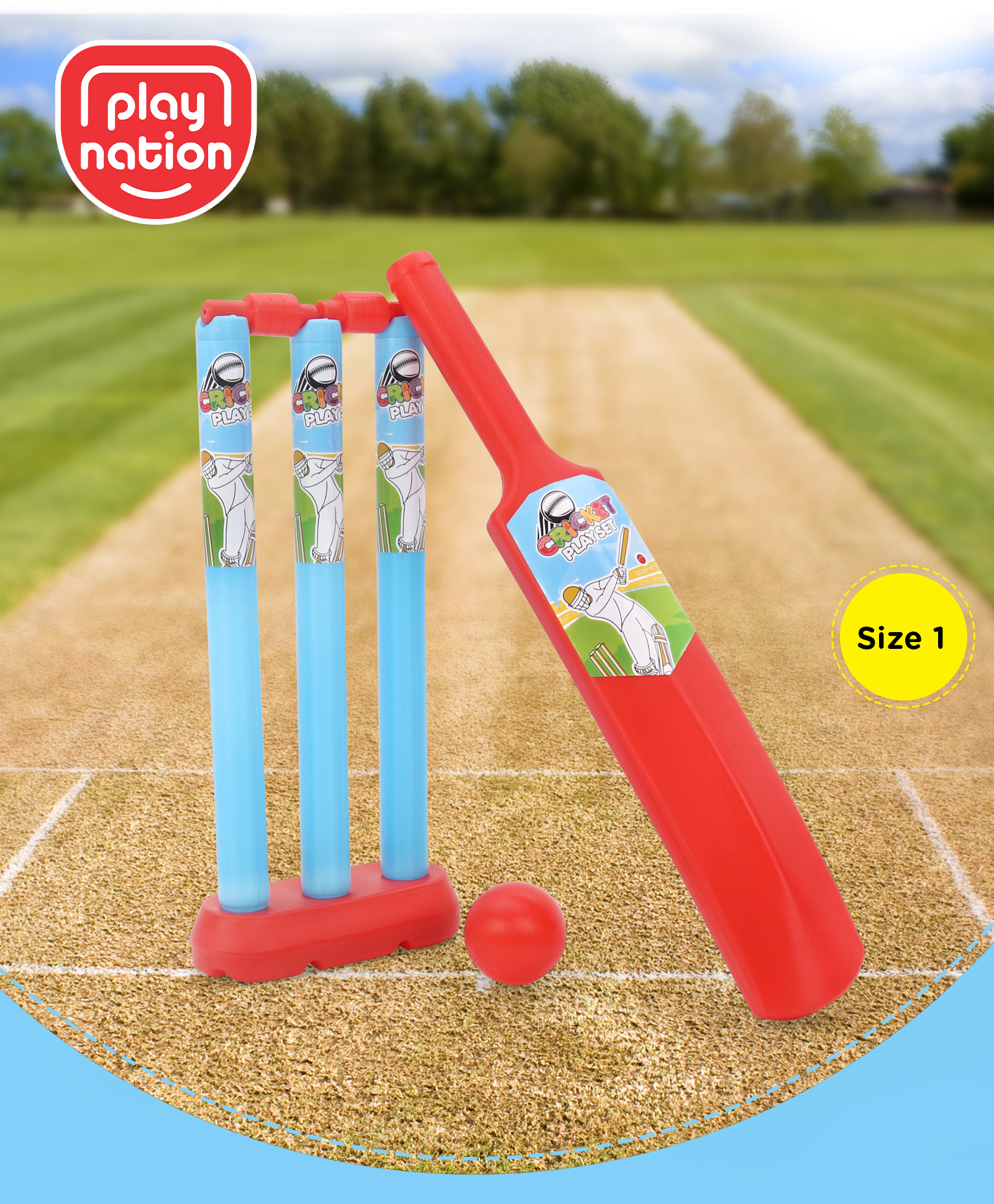 play nation PlayNation Junior Cricket Set - Blue Red-picture-18