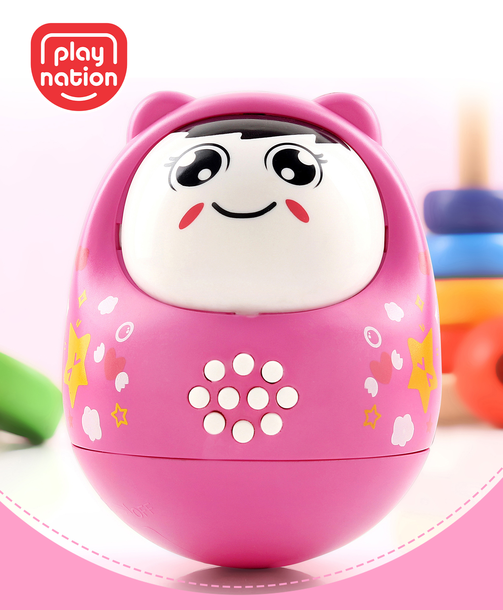 Play Nation Musical Roly Poly Toy - Pink-picture-43