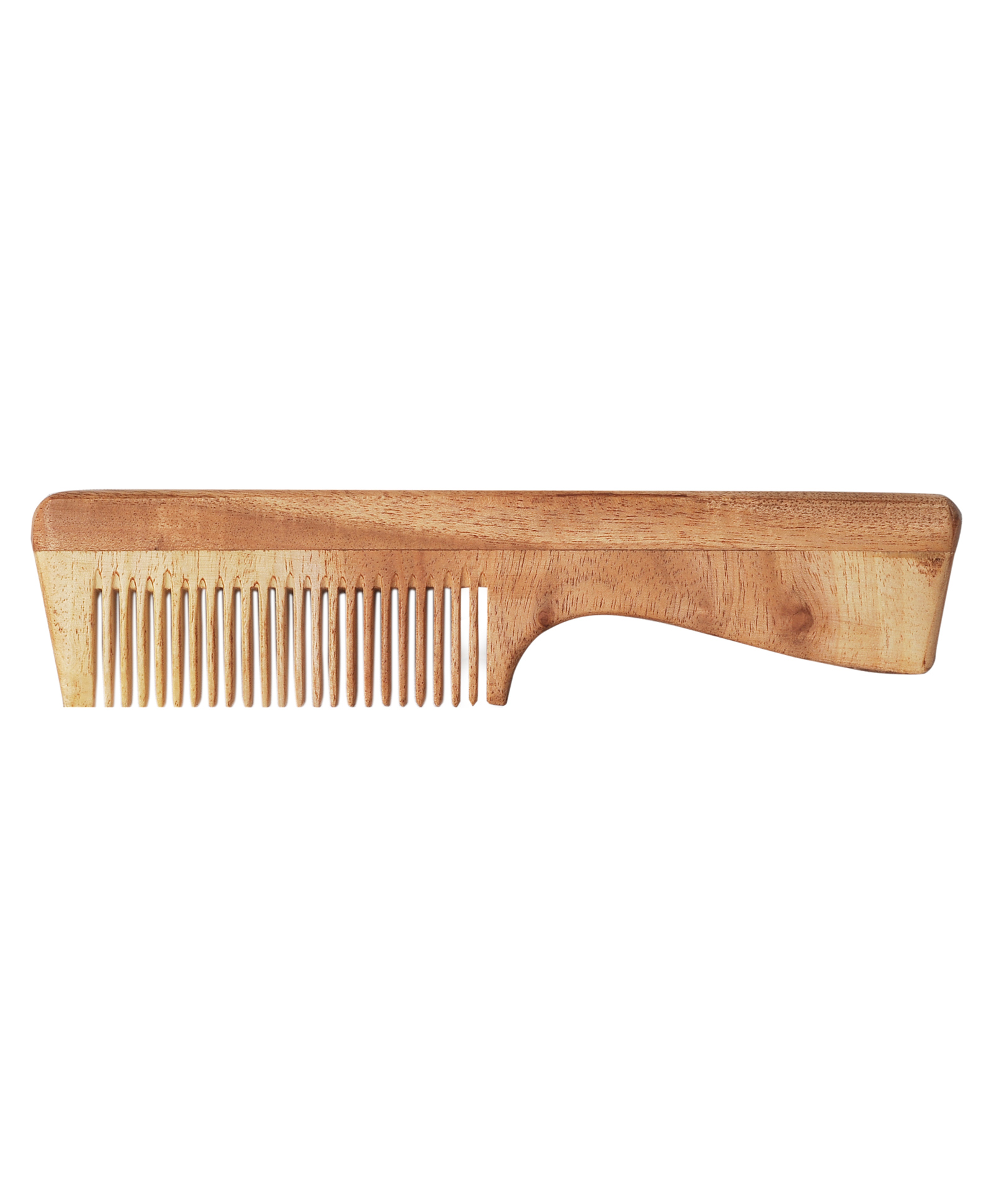 Organic Neem Wooden Comb with Handle - Pack of 2-image-1