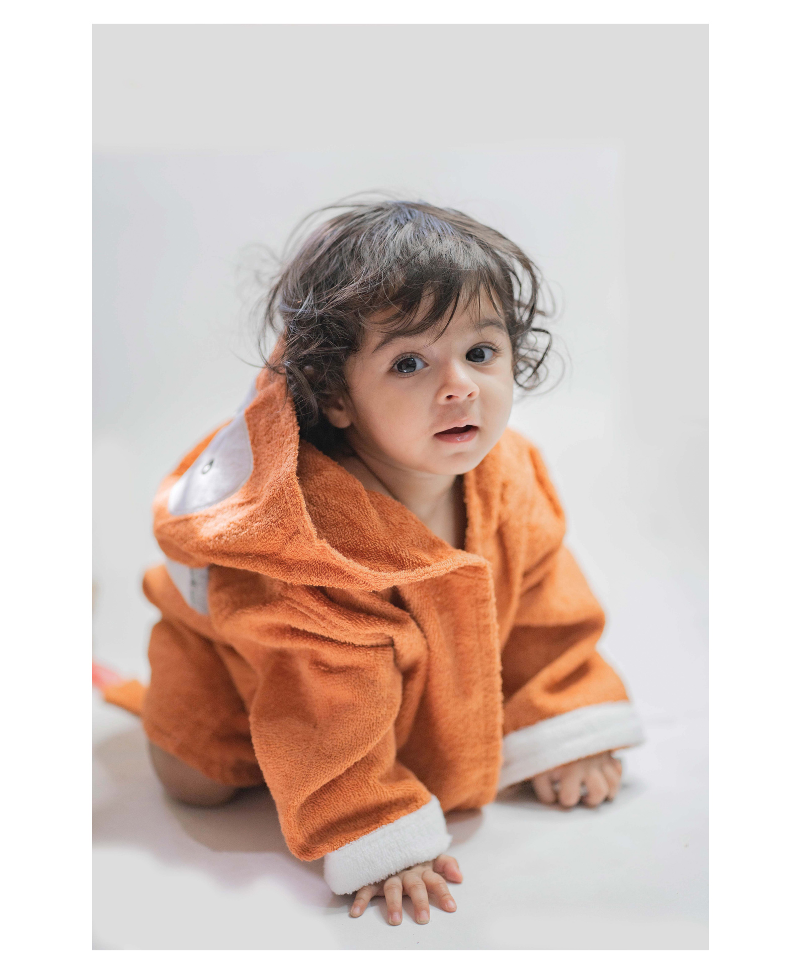 Thread Fairy Little Fox Bath Robe Medium Size - Brown-image-0