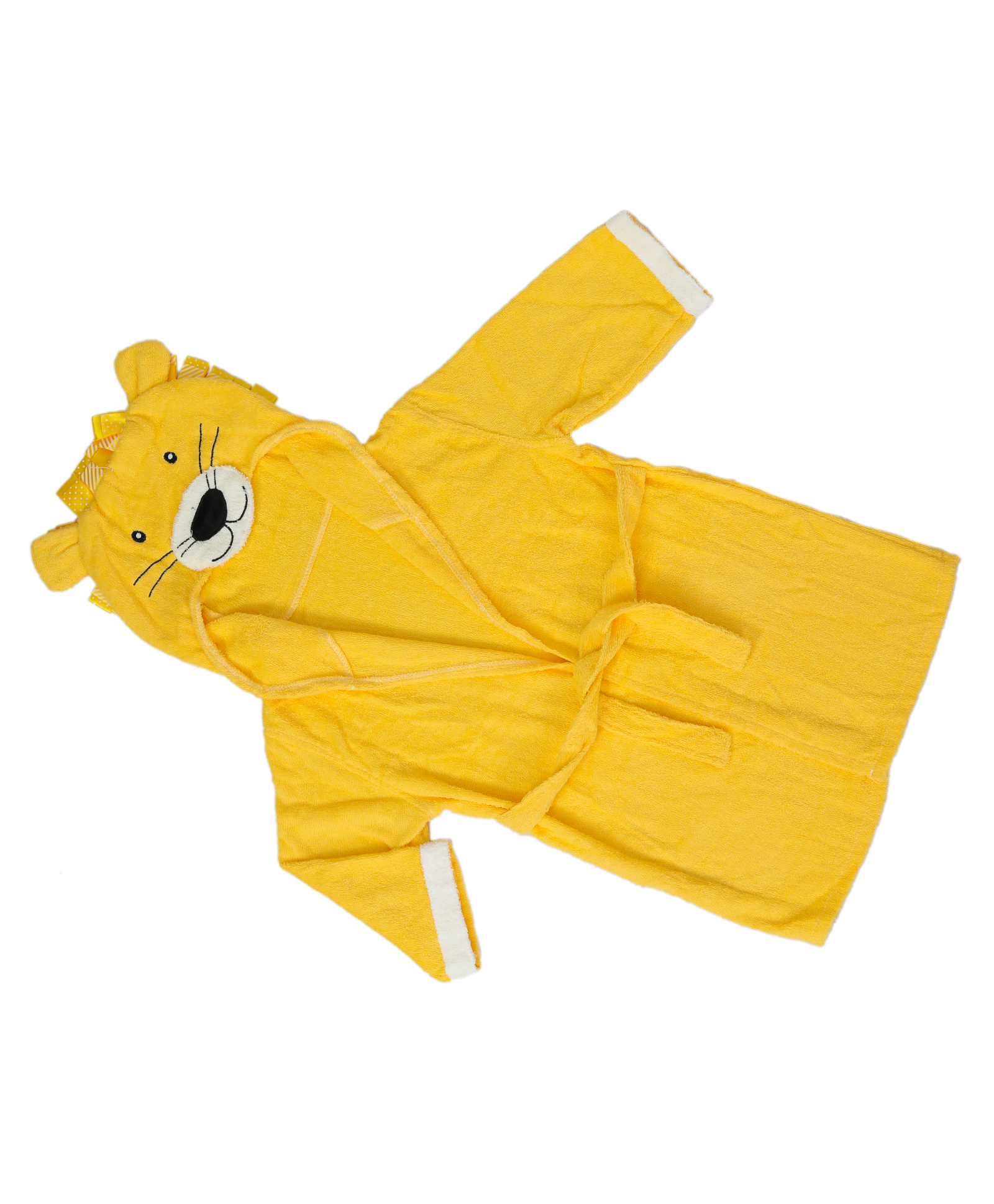 Thread Fairy Lion Bath Robe Tiger Print - Yellow-picture-20