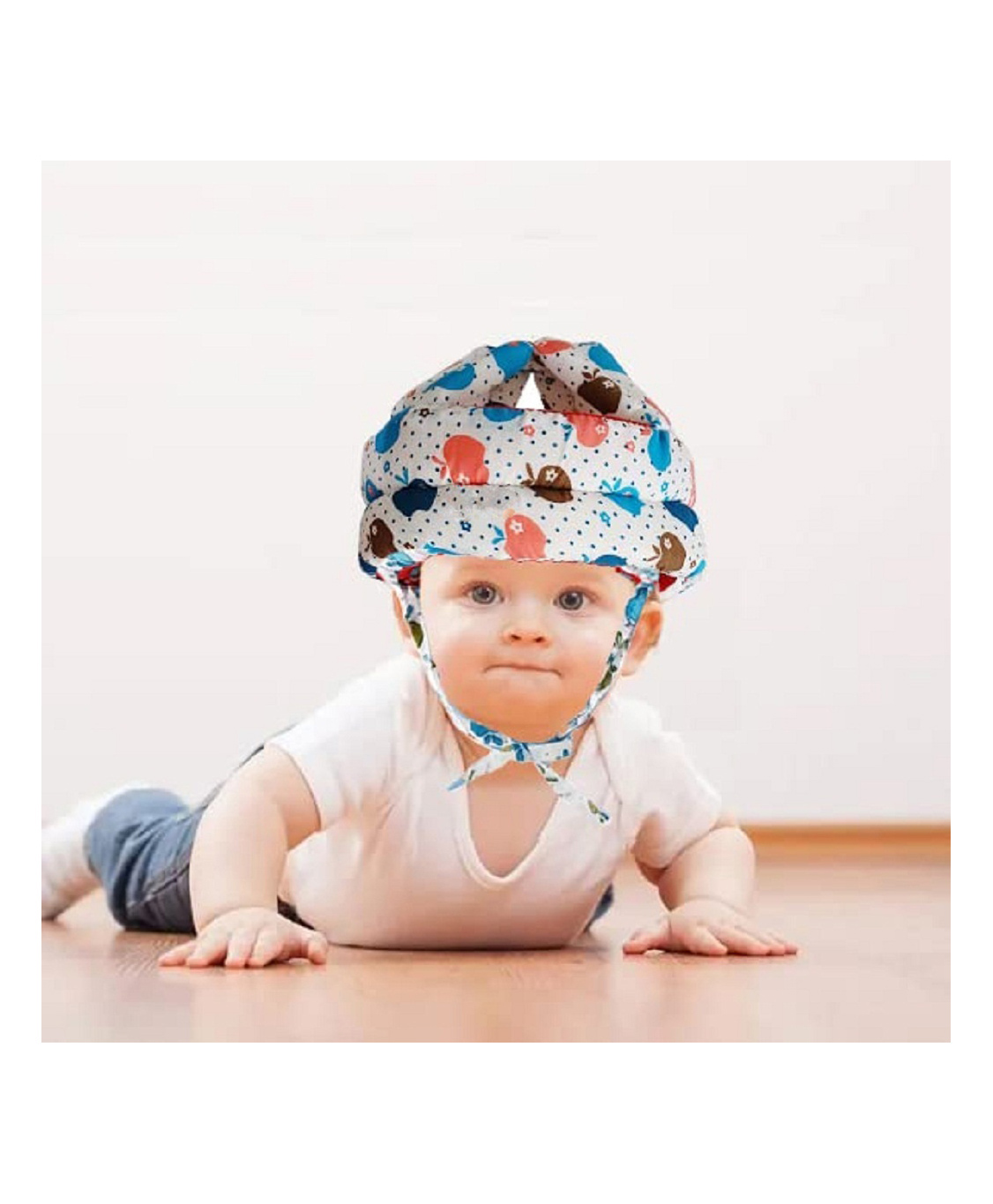 Mihar Essentials Baby Safety Helmet - White (Color And Print May Vary)-image-13