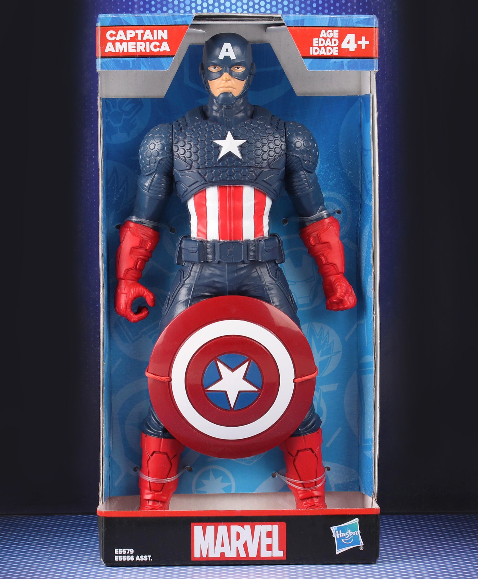Marvel Avengers Captain America Action Figure Toy Blue & Red- Height 24.5cm