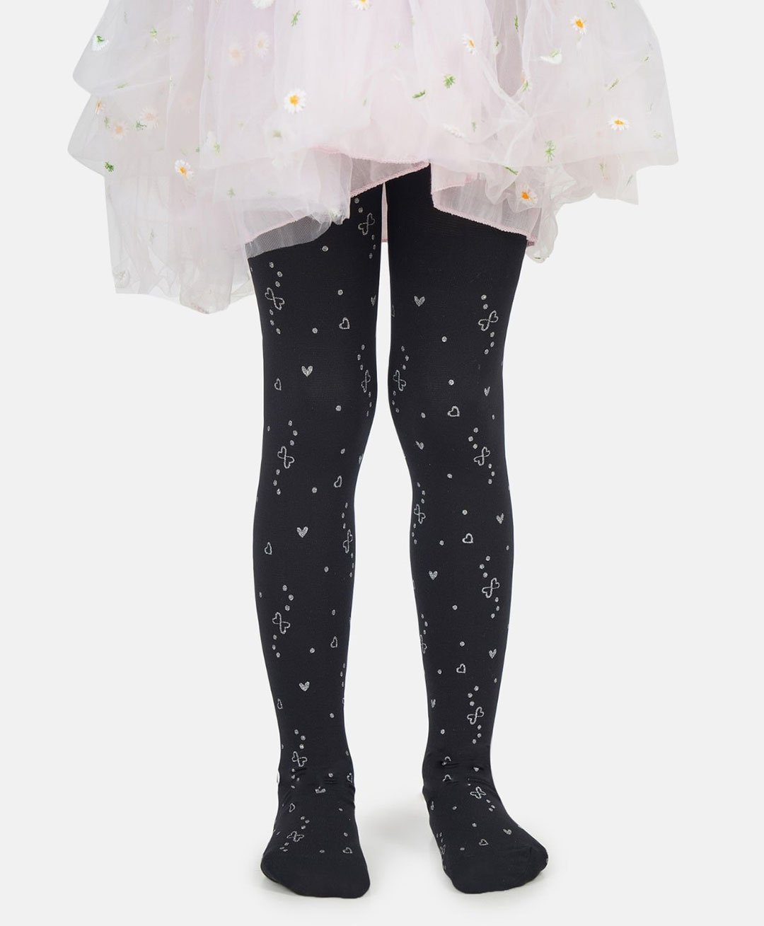 NEXT2SKIN Heart Print Stockings - Black-picture-21