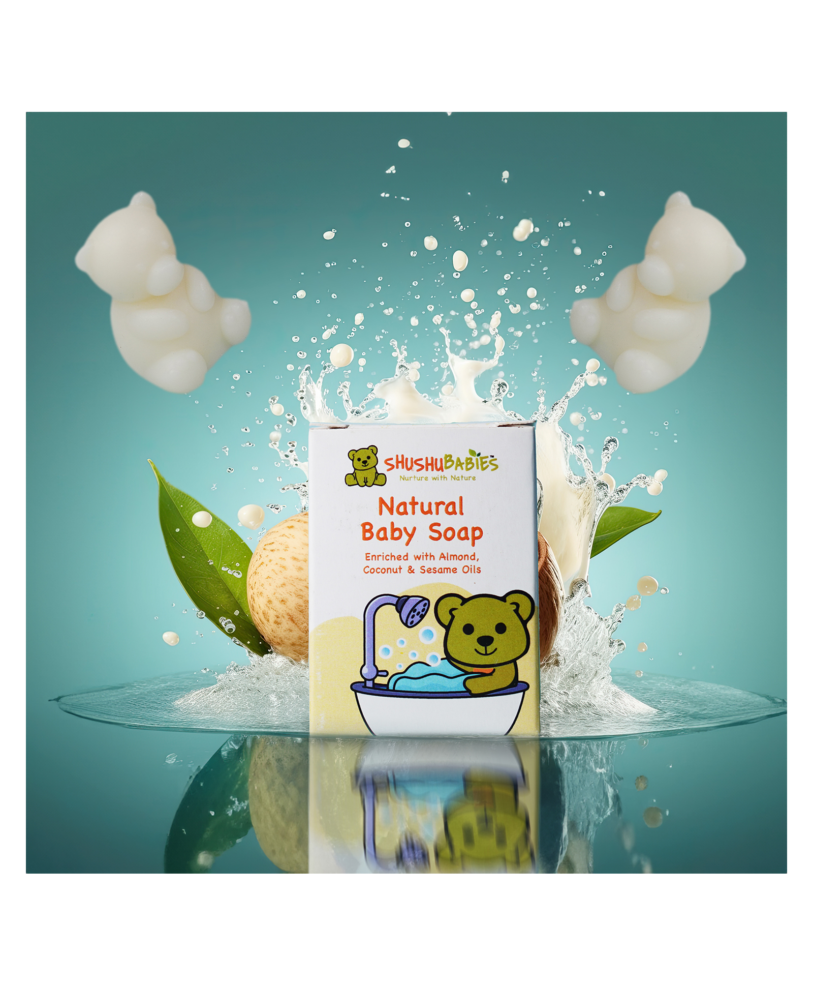 ShuShu Babies Natural Cleansing Soap Pack of 2 - 75 g-picture-24