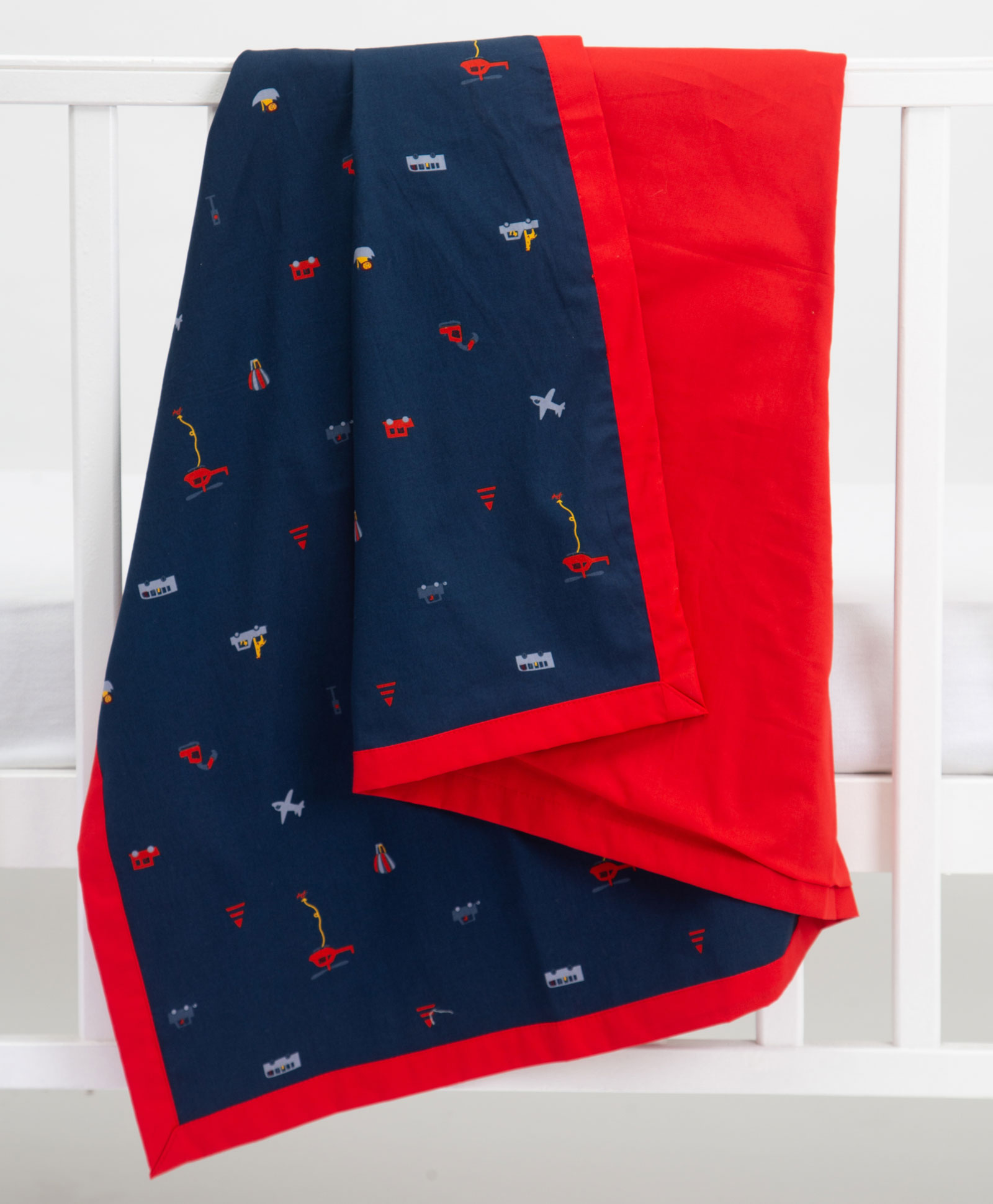 Blooming Buds Transport Print Toddler Dohar - Navy Blue & Red-picture-9
