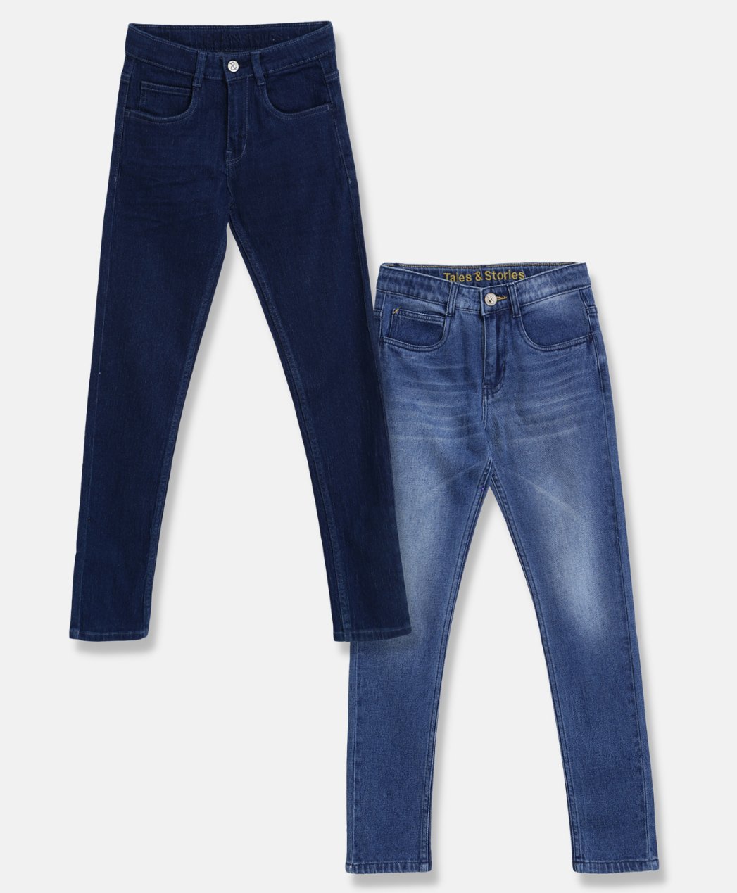 Tales & Stories Pack Of 2 Solid Jeans - Blue Dark Blue-picture-33