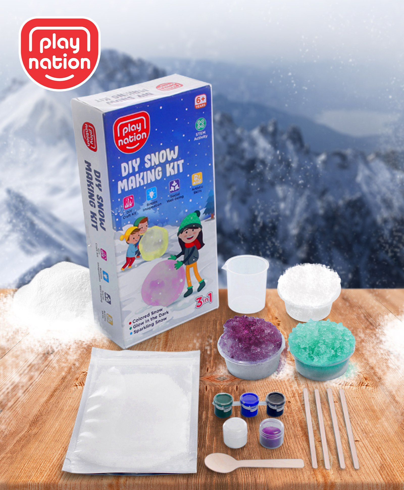 Play Nation 3-in-1 DIY Snow Making Kit