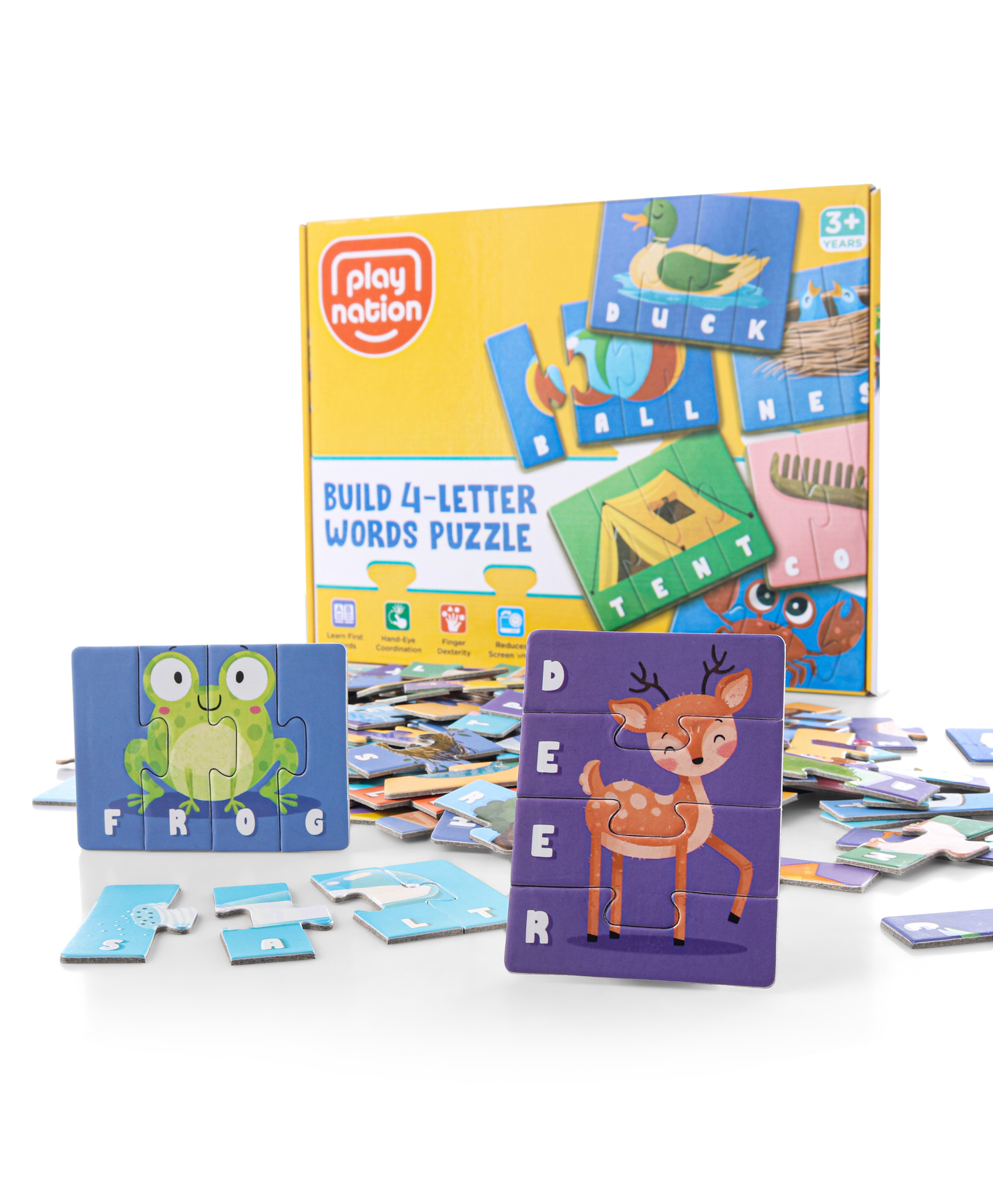 Play Nation Premium Build 4 Letter Words Puzzle for Kids Set of 50 - 200 Pieces-picture-26