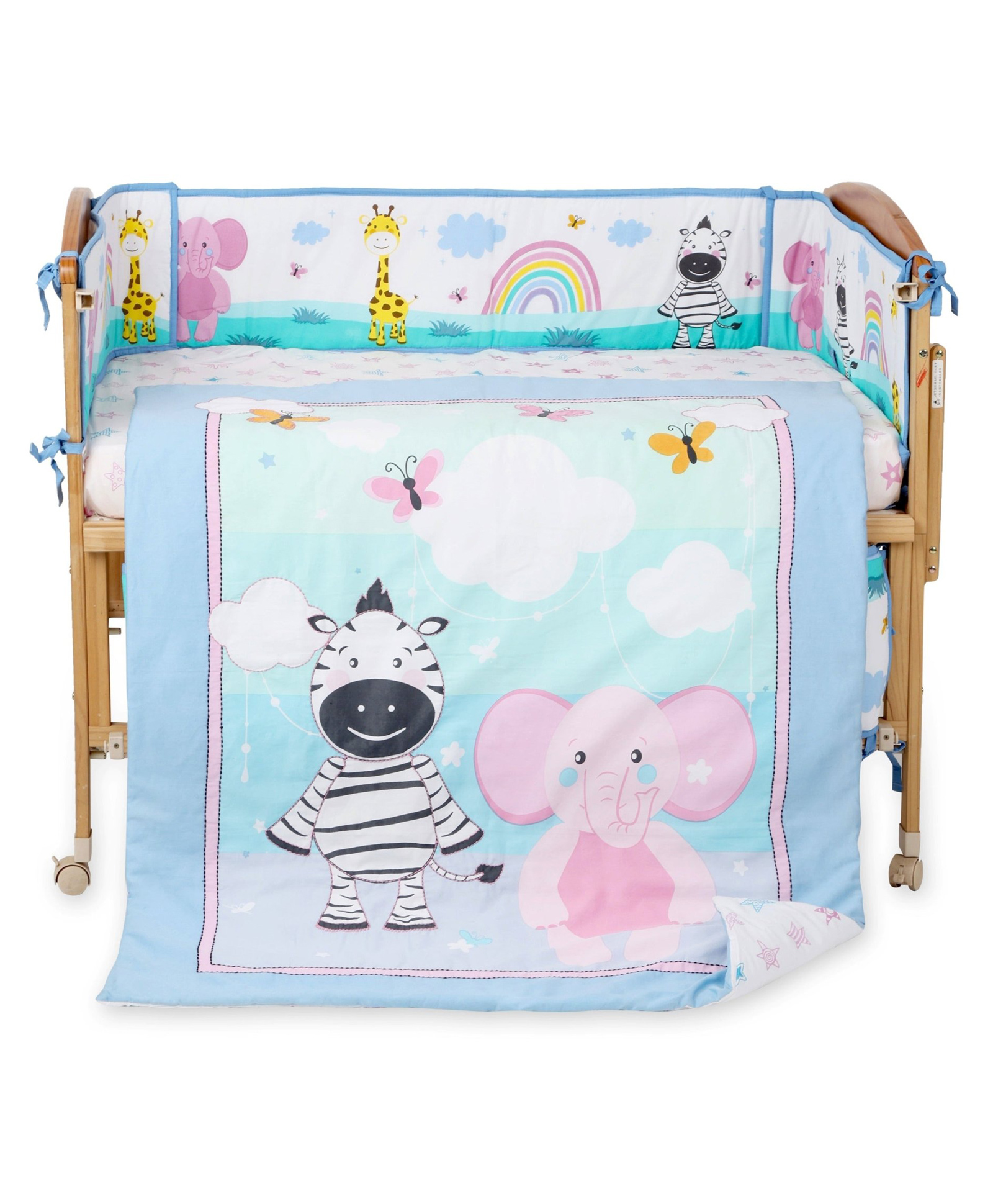 The Mom Store Dreamy Animals Baby Comforter - Blue-picture-44