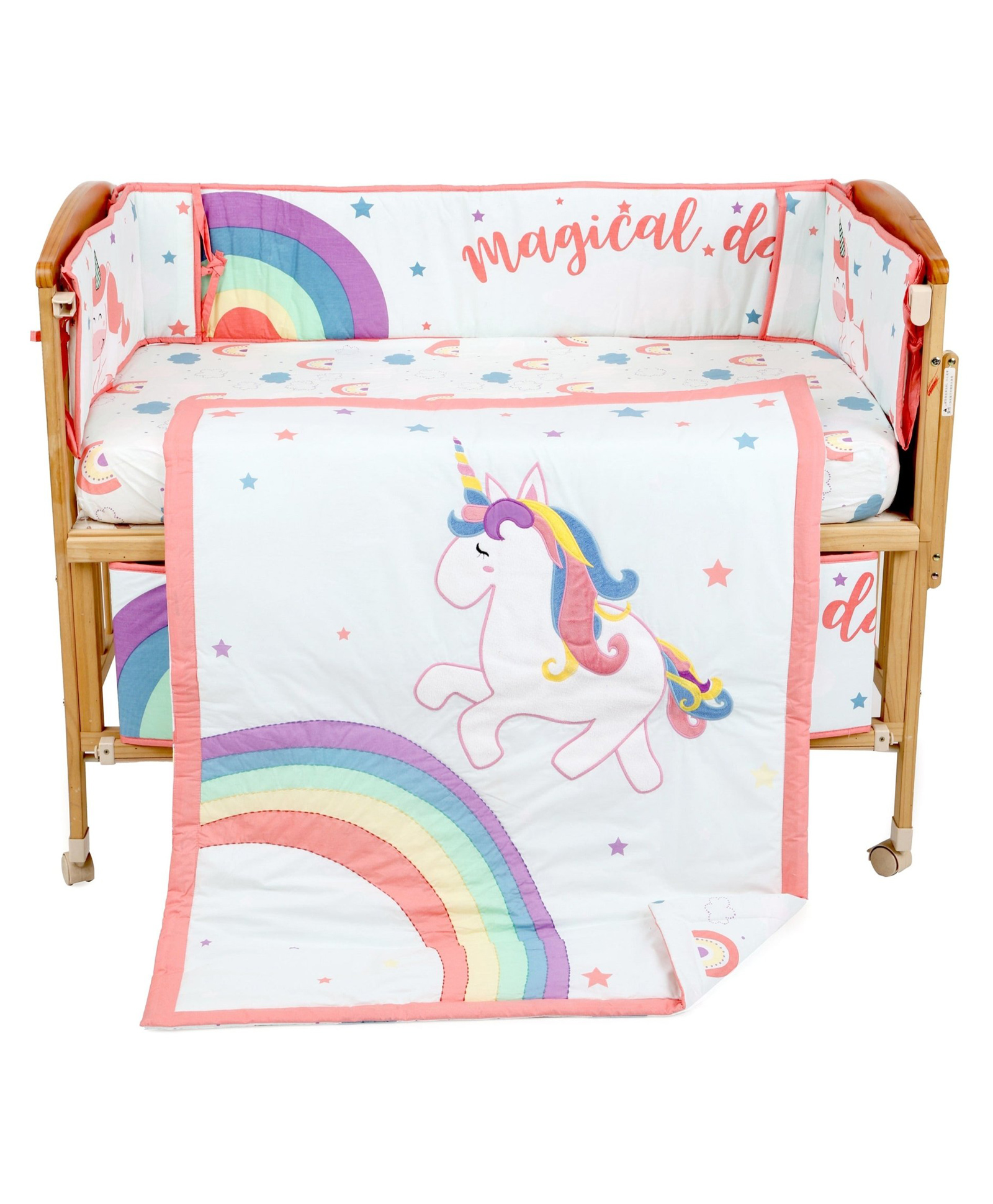 The Mom Store Magical Unicorn Baby Comforter - White-picture-25