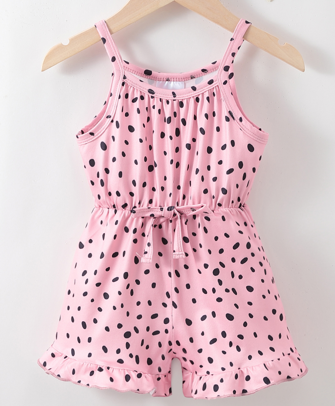 Kookie Kids Singlet Sleeves Jumpsuit Polka Dots Print - Pink-picture-27