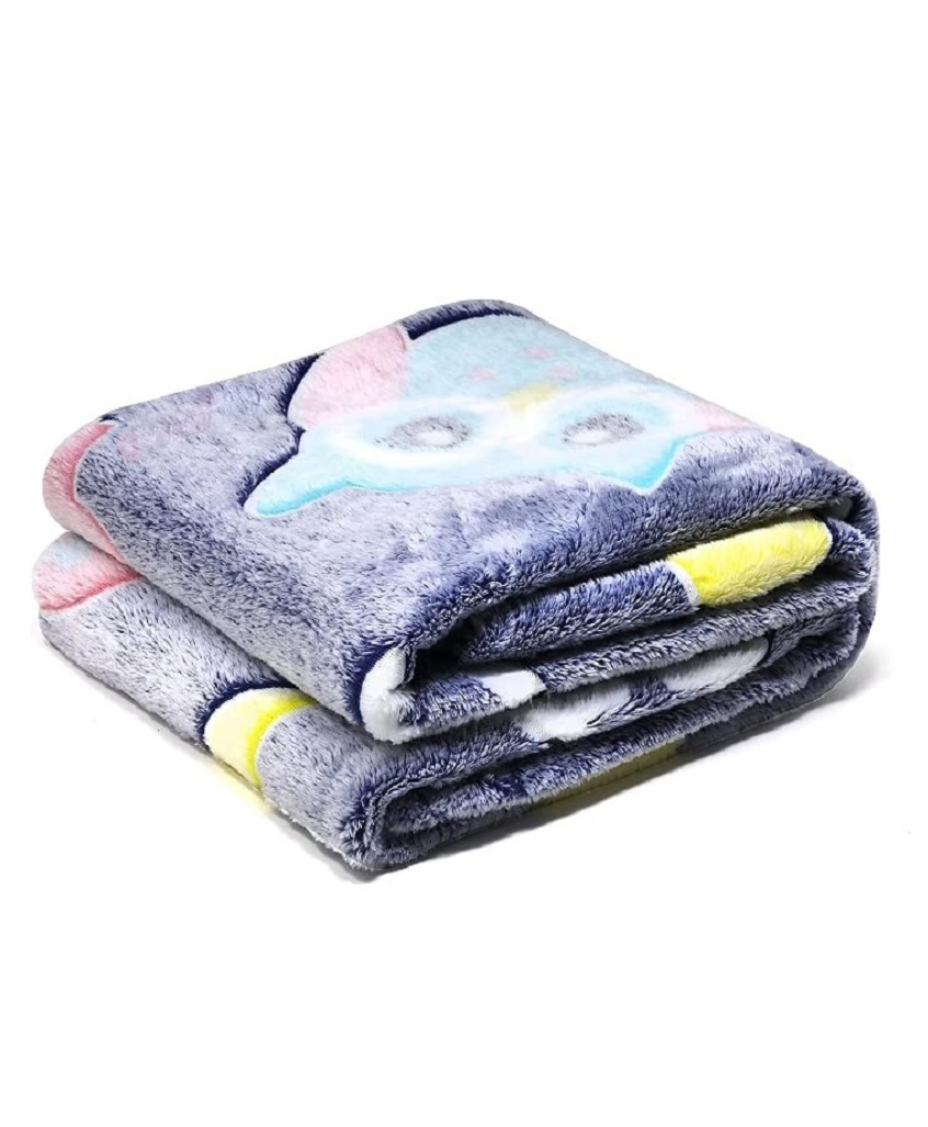 ji & ja Ji and Ja Glow in The Dark Blanket Owl Printed Blankets Small Size - Purple-picture-27