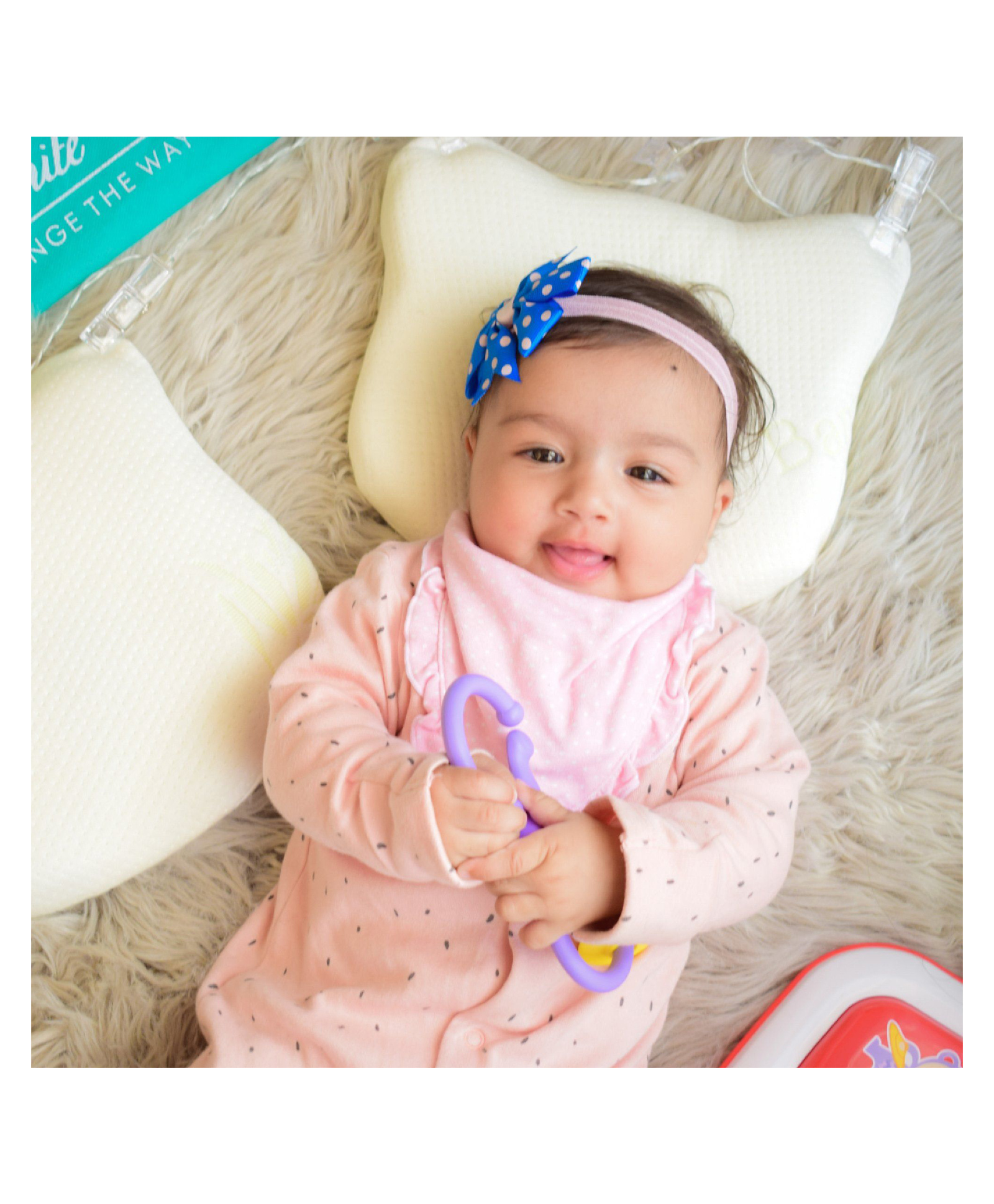 The White Willow Infant Baby Pillow For Preventing Head For Flat Head Syndrome Ideal  - White-picture-6