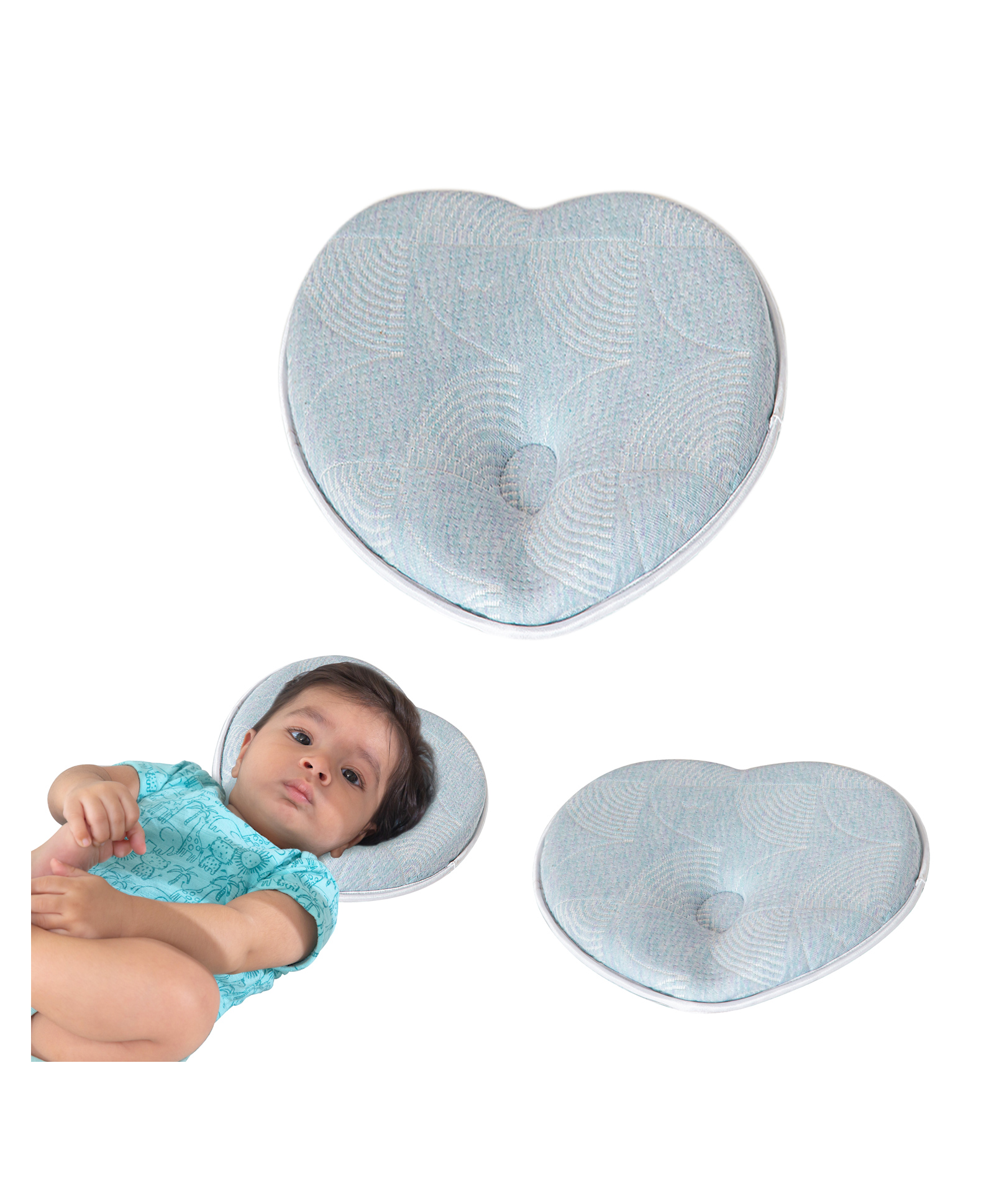 The White Willow Cooling Gel Memory Foam Infant Baby Head Shaping Pillow - White-picture-9