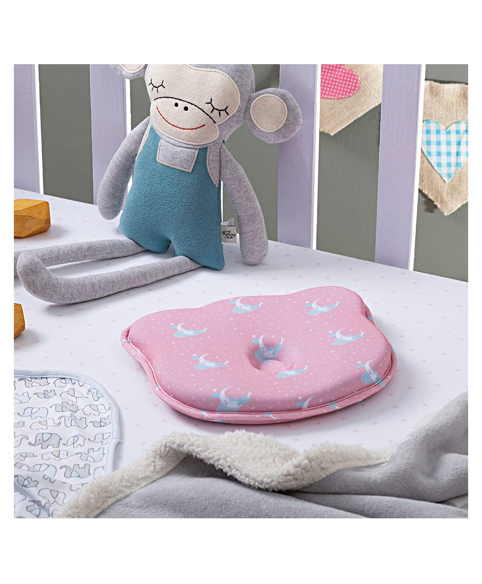 The White Willow Cooling Gel Memory Foam Infant Baby Head Shaping Pillow - Pink-picture-3
