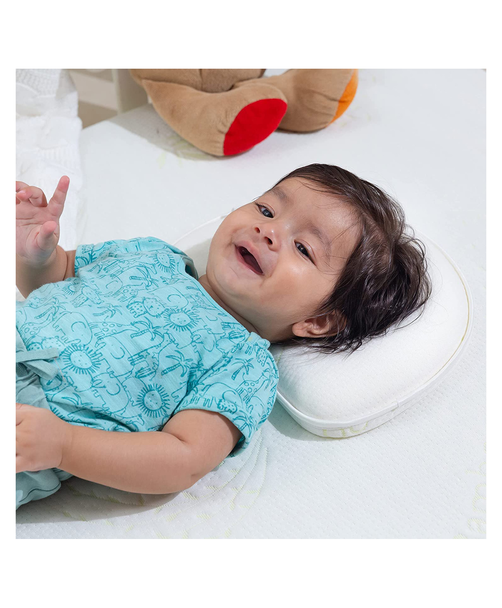 The White Willow Infant Baby Pillow For Preventing Head For Flat Head Syndrome- White-picture-13