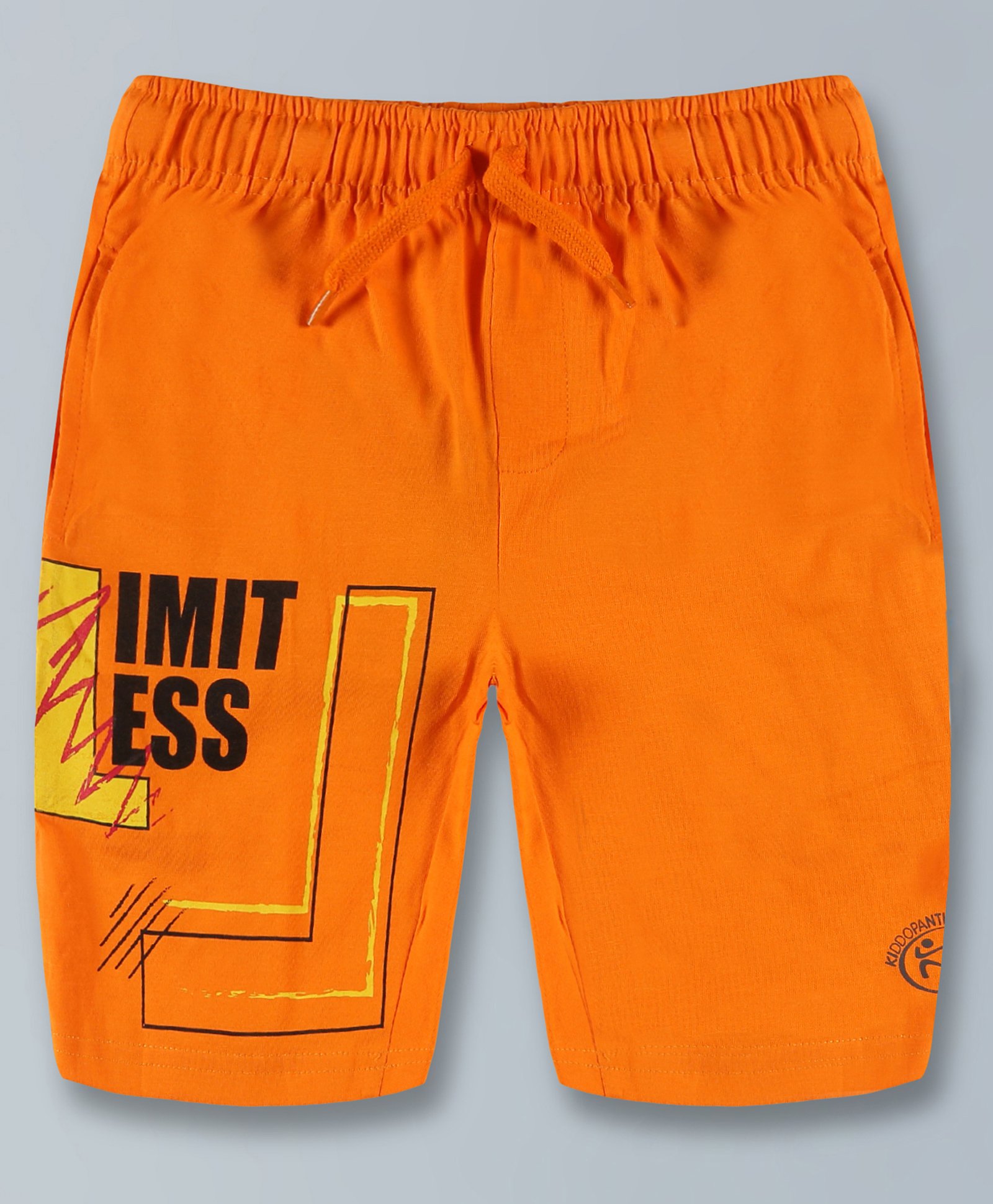 Kiddopanti Limitless Placement Printed Knitted Shorts - Orange-picture-23