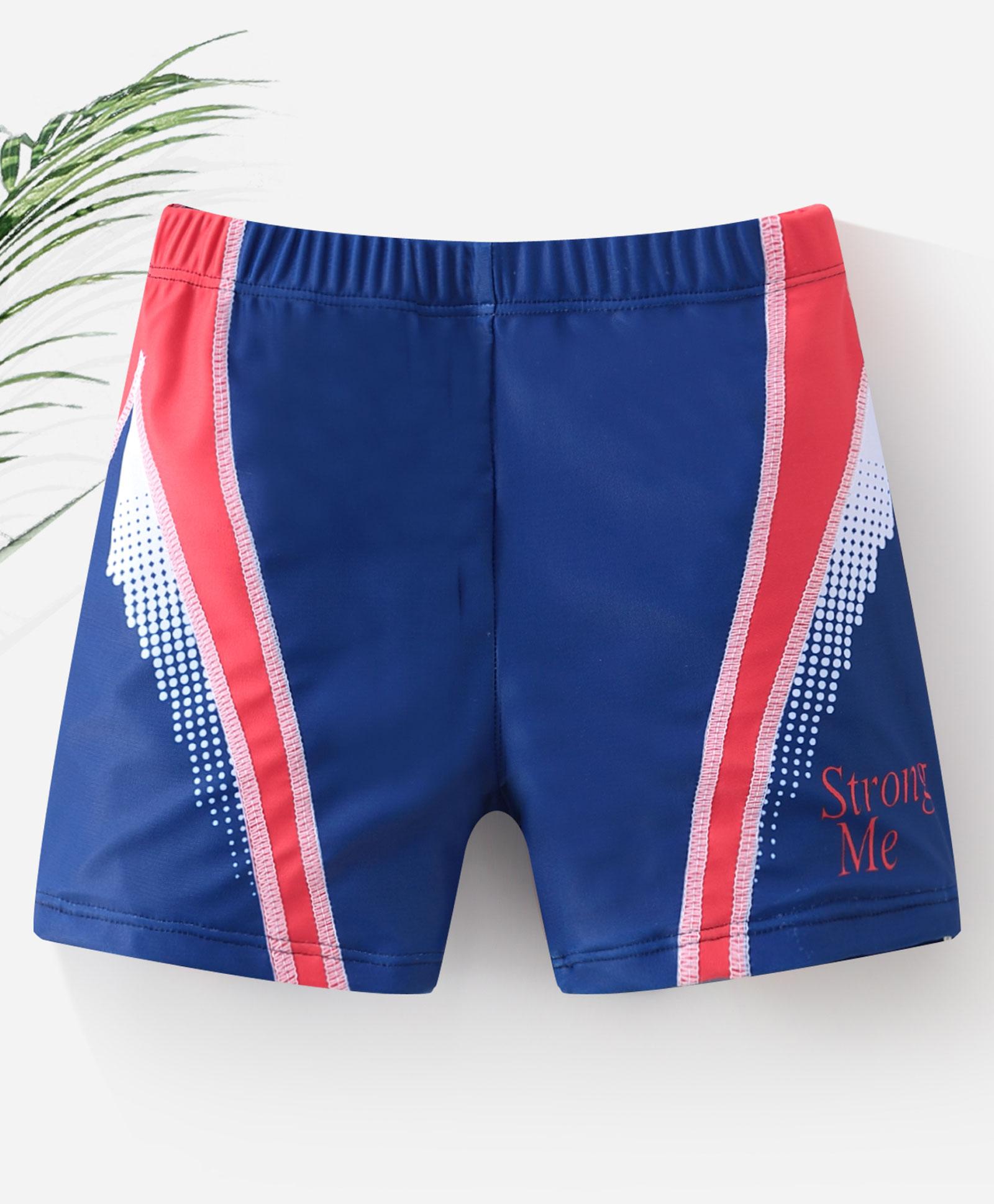 Kookie Kids Swimming Trunks Text Print- Navy Blue-image-14