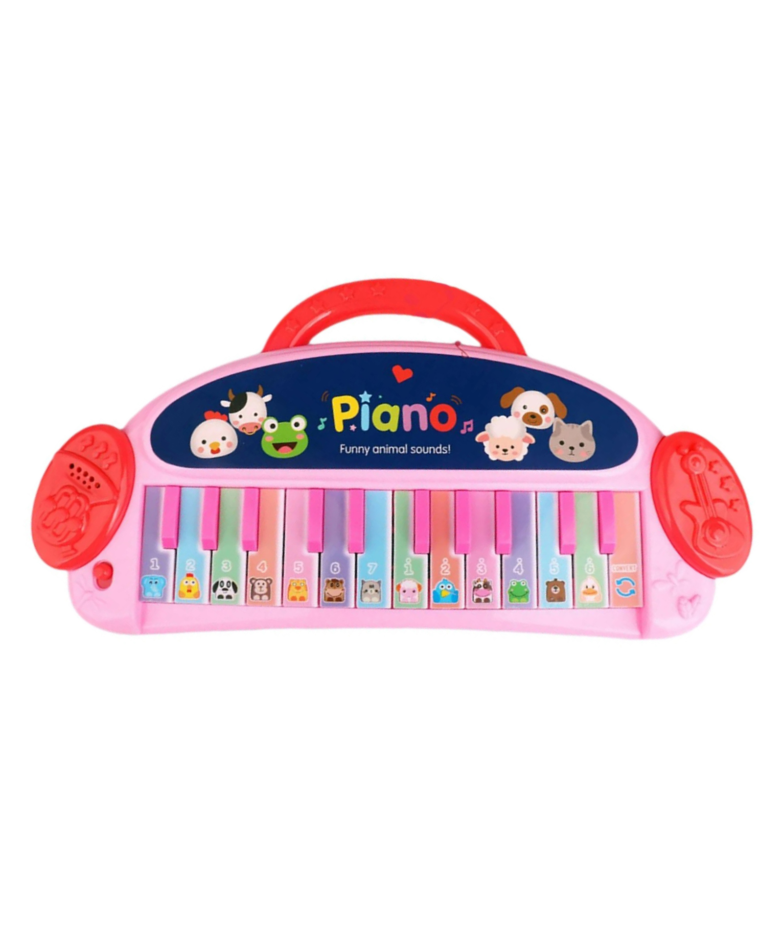 VGRASSP Musical Multi Functional Portable Piano with Funny Animal Sound Music and Multiple Mode (Pink)-image-8