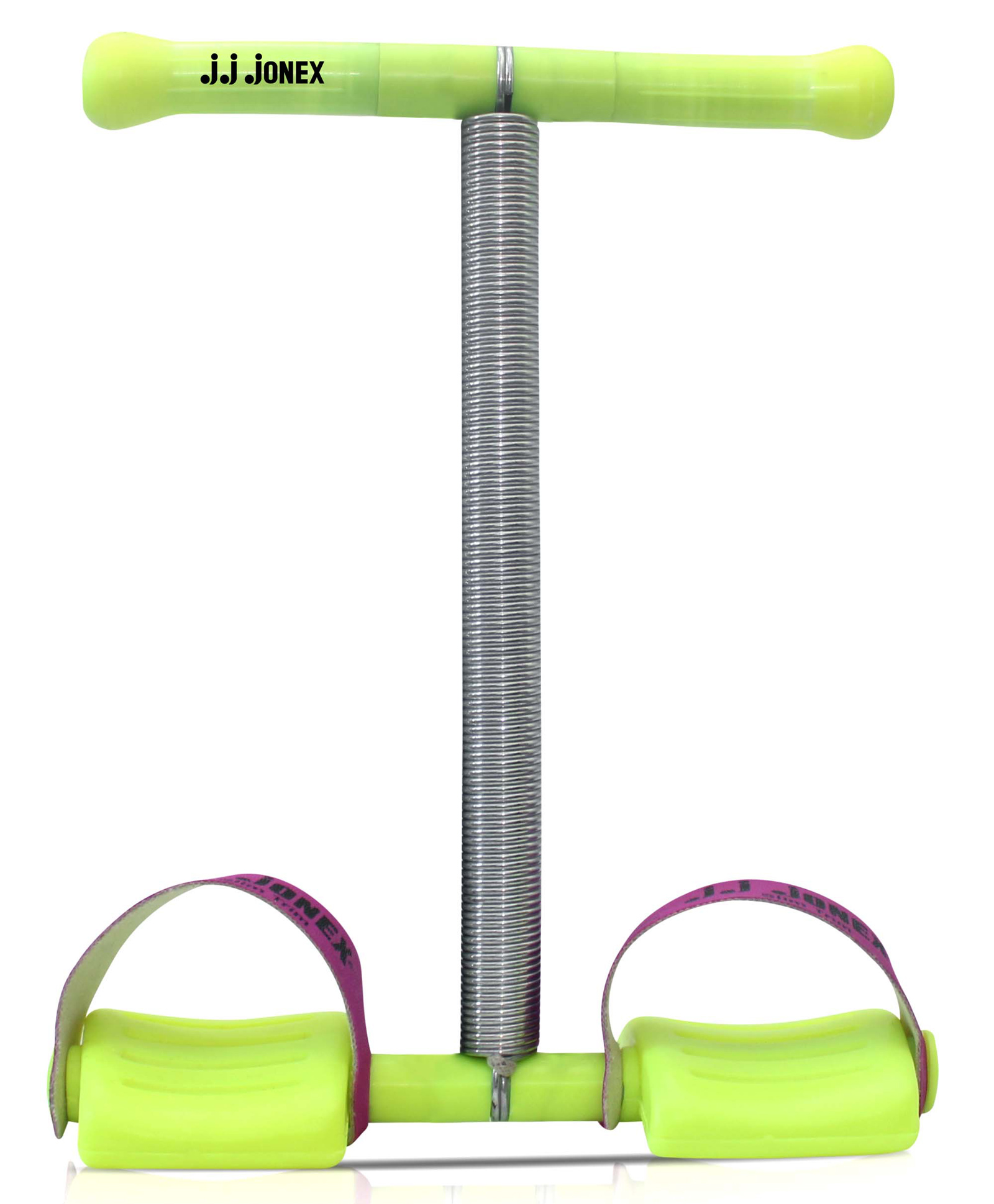 JJ Jonex Multipurpose Single Spring Slim Trim ABS Exerciser & Body Toner Fitness Equipment with Handle Cover - Green-image-1
