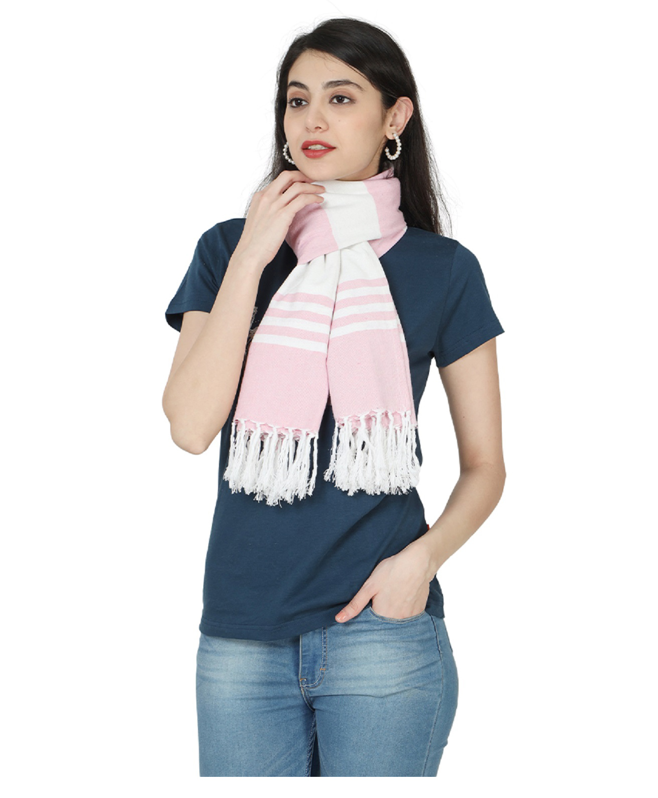 nene Mother's Multi Purpose Large Size Nursing Feeding Scarf Wrap Stole - Pink-image-13