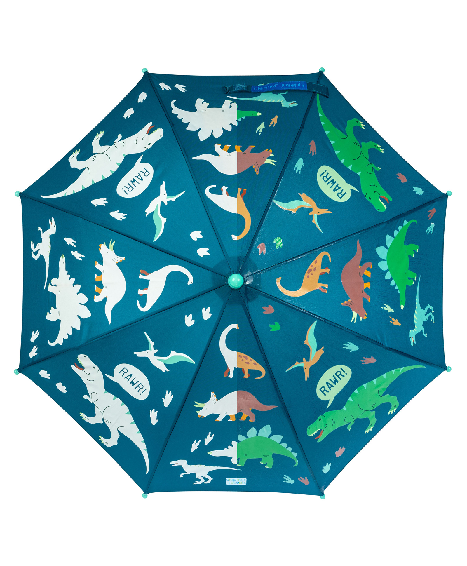 Stephen Joseph Colour Changing Umbrella Dino - Dark Green