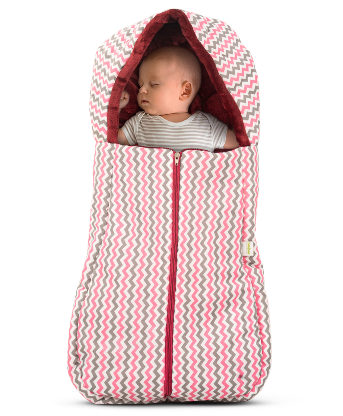 Baybee 3 in 1 Velvet Cotton Bed Cum Carry Bed Portable Sleeping Bag Infant Bassinet-Nest - Maroon-picture-25