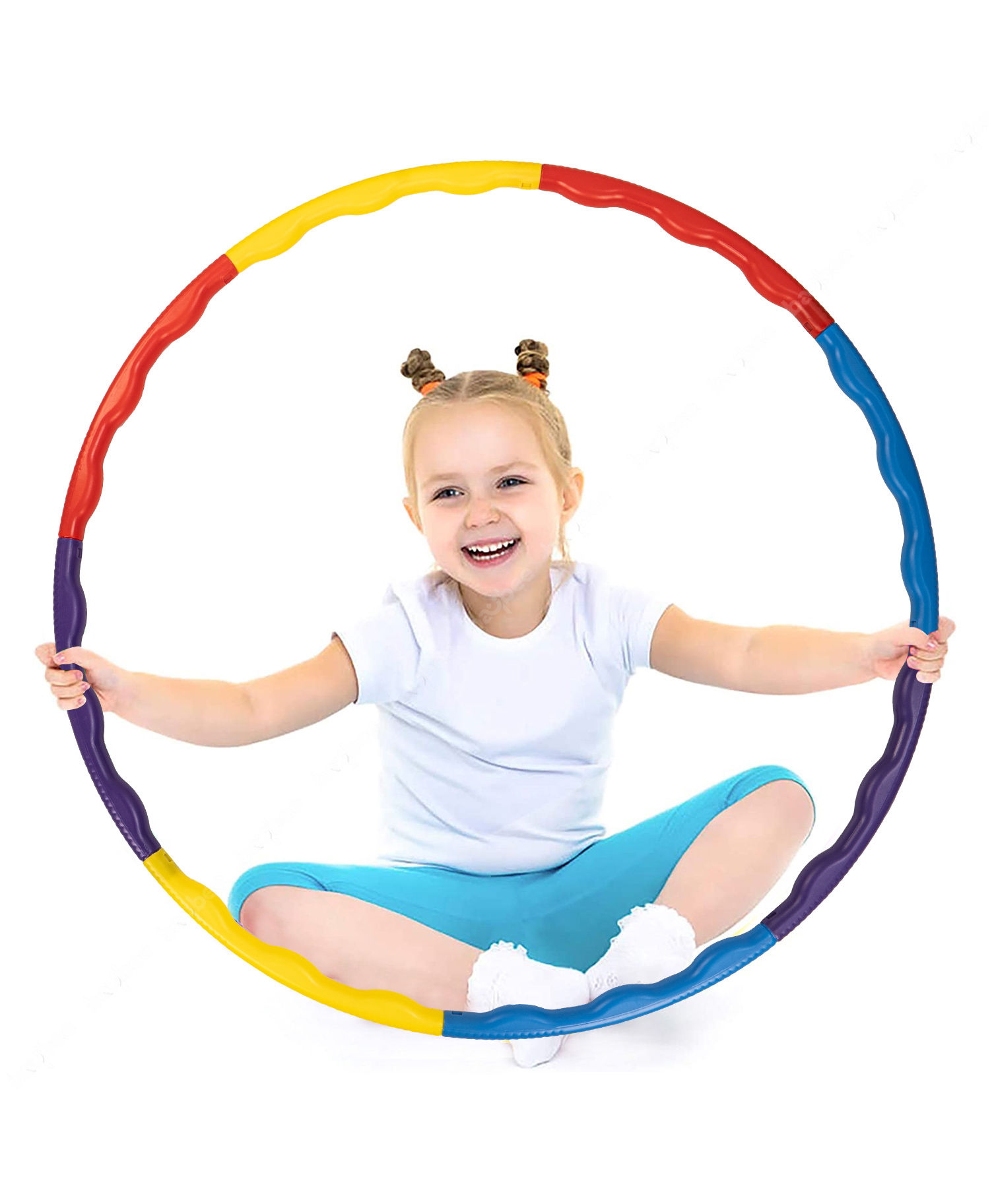 Baybee Detachable Hula Hoop Toys Fitness Hoola Hoop Rings with 8 Interlock Piece & Adjustable Size - Color May Vary-picture-22