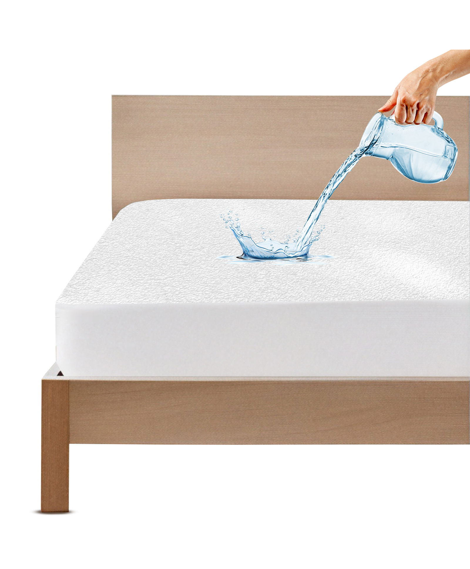 Gadda Co Double Bed Mattress Protector - White-picture-12